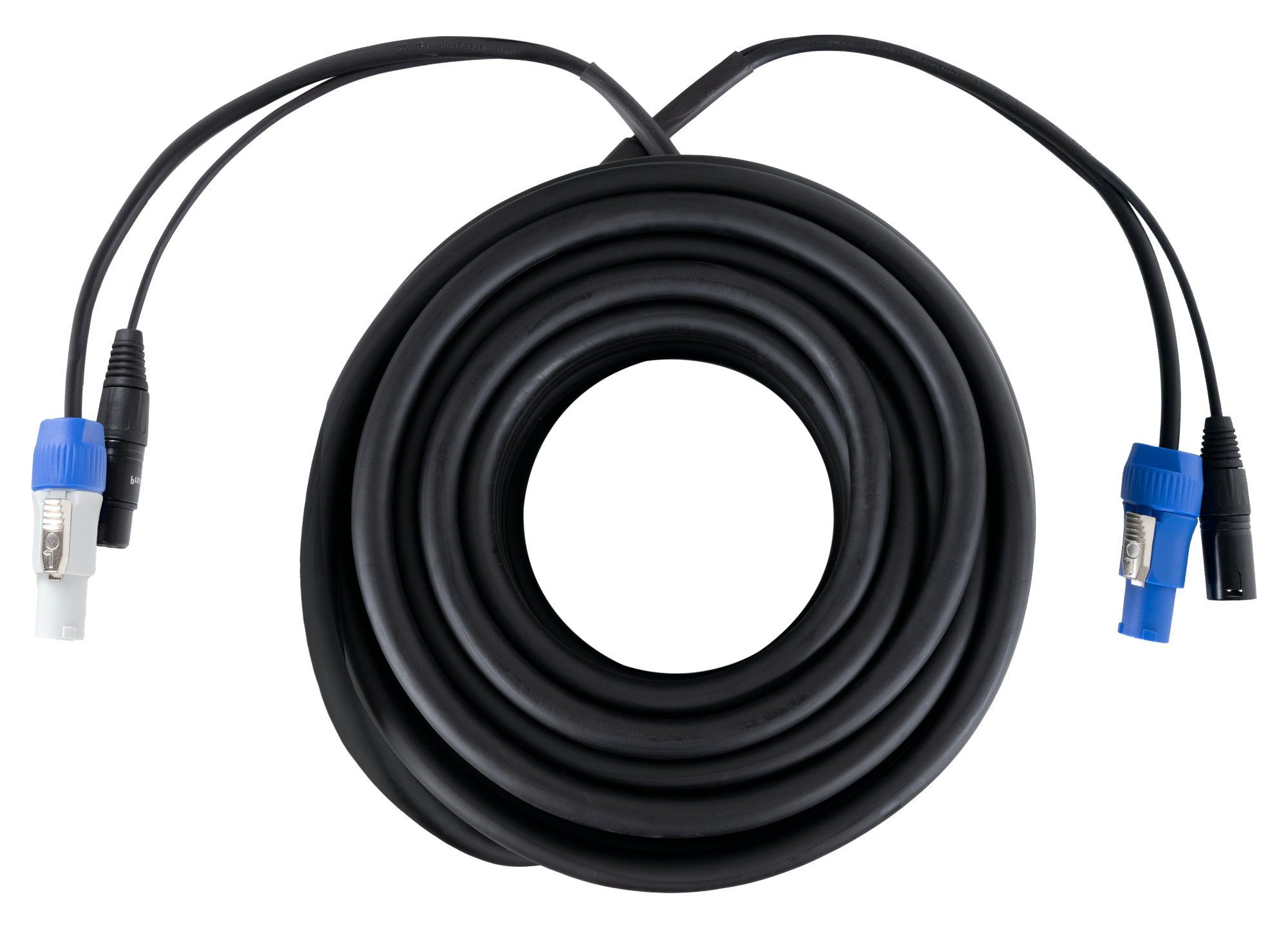 Pronomic Stage PPX Hybridkabel Powerplug Audio-Kabel, Powercon, XLR (1000 cm), Kombi-Kabel für Stromversorgung und Audiosignal