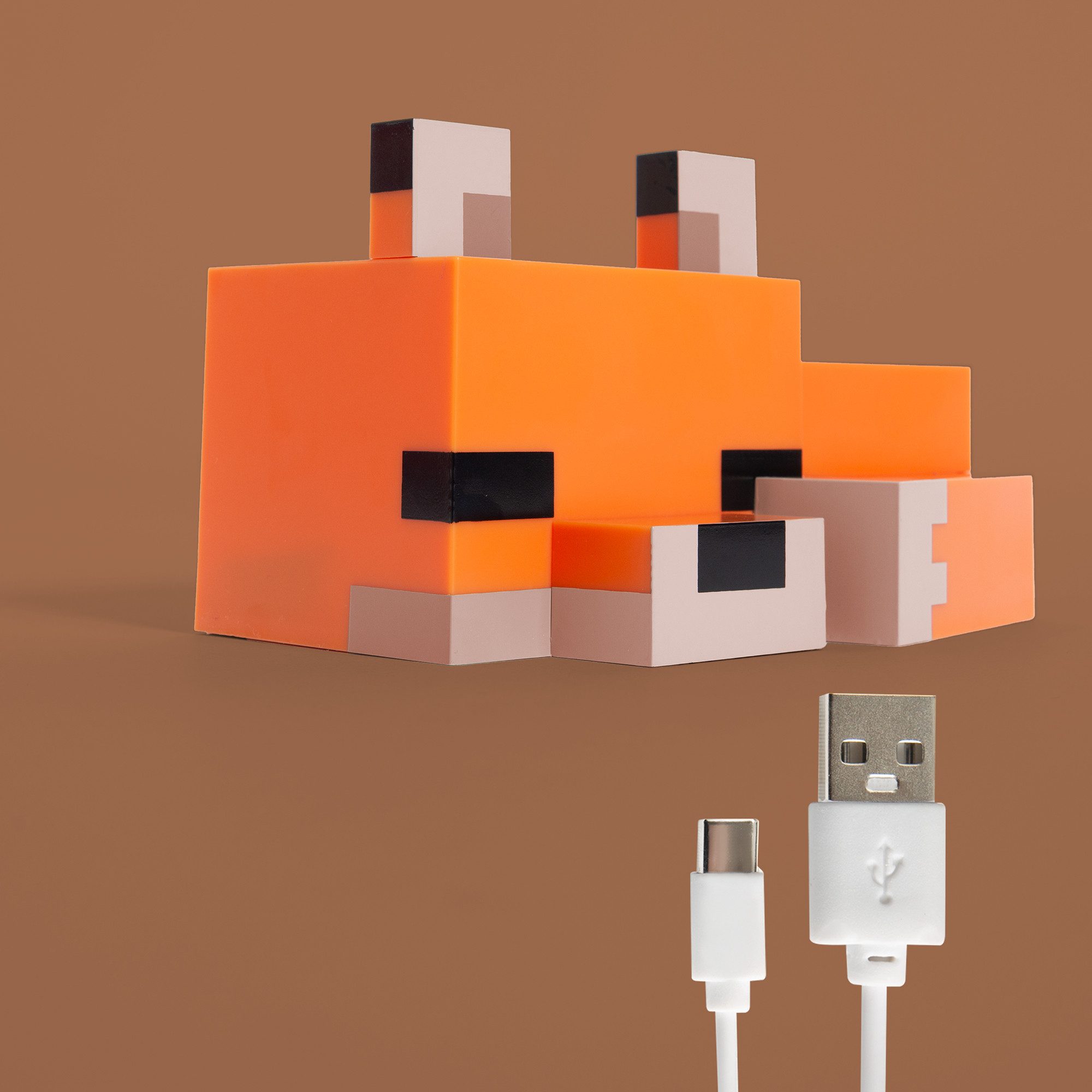 Minecraft LED Dekolicht - Deko für Minecraft Fans - Dekolampe, aufladbarer Akku, LED fest integriert, Designs: Fackel, Potion, Creeper, Netherite, Fuchsbaby oder Axolotl