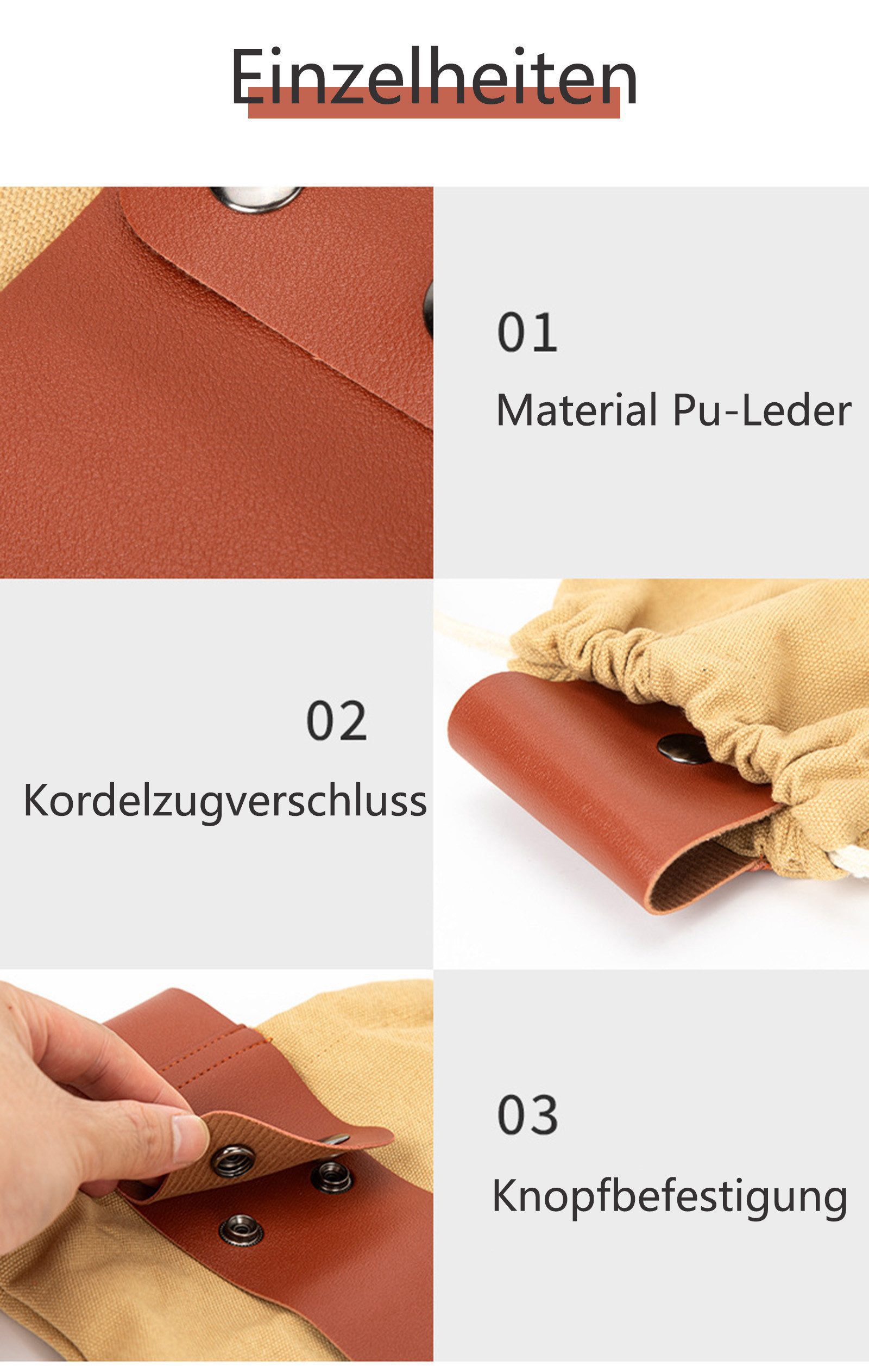 Jumpeak Gürteltasche Outdoor-Foraging-Taschen,Obstpflücker-Taschen,Aufbewahrungstasche, Leichtgewicht, 3 Farben, Hände freihalten, Gürteltasche