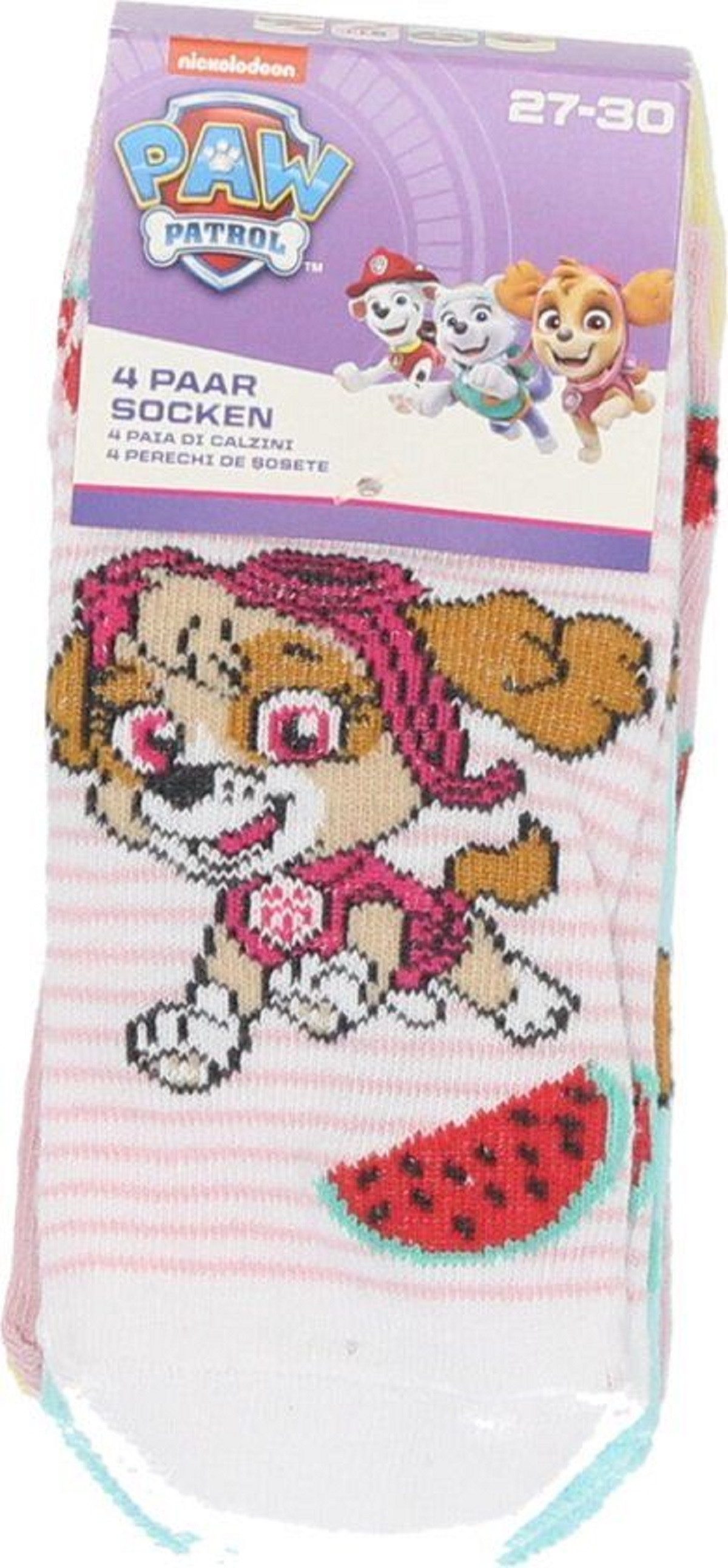 PAW PATROL Socken Socken 4er-Set – Bequeme Sneaker-Socken für Jungen und Mädchen