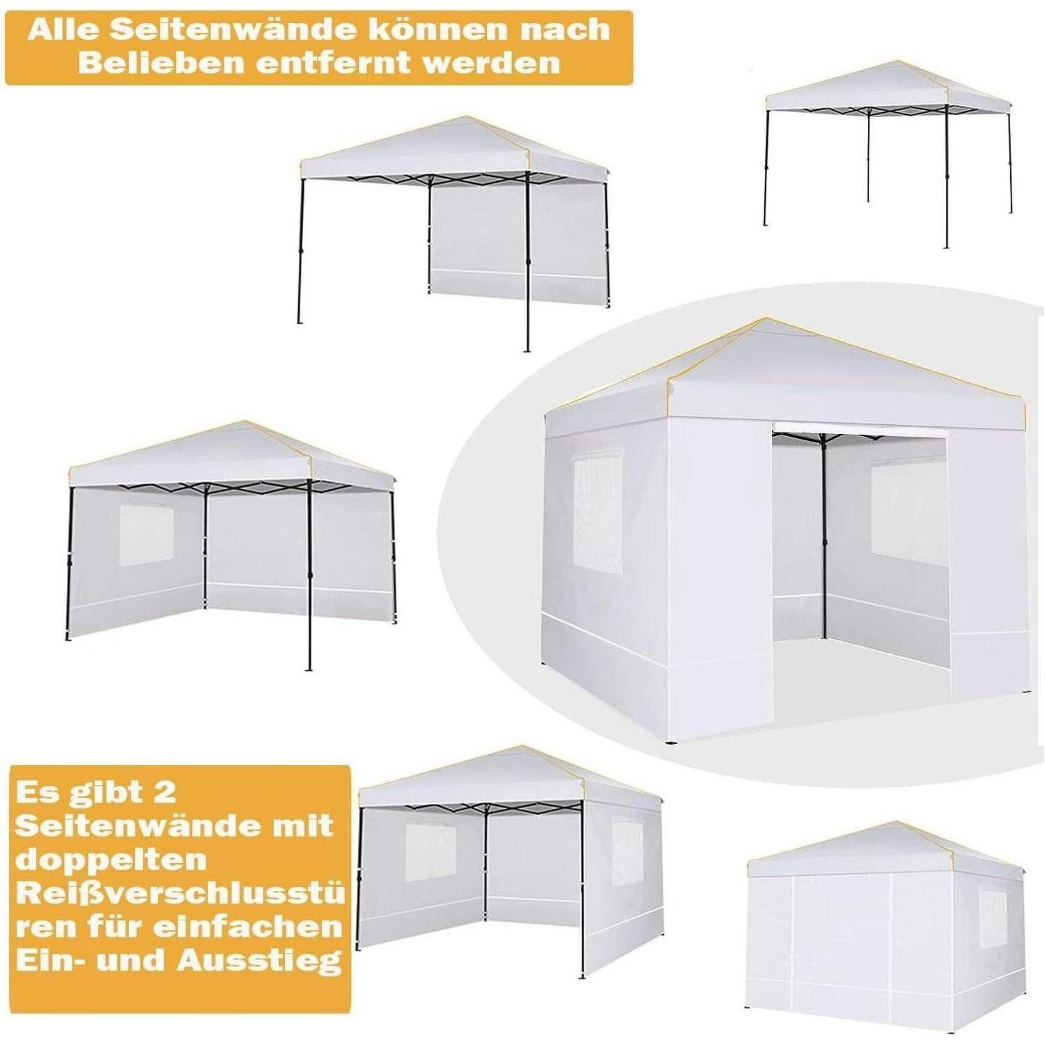 COBIZI Faltpavillon Pavillon 3x3 Wasserdicht Stabil Faltpavillon UV-Schutz 50+ Partyzelt