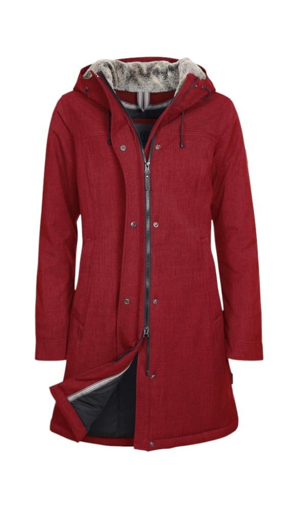 Elkline Wintermantel Apres Ski (winddicht, wasserdicht) rot melange Damen