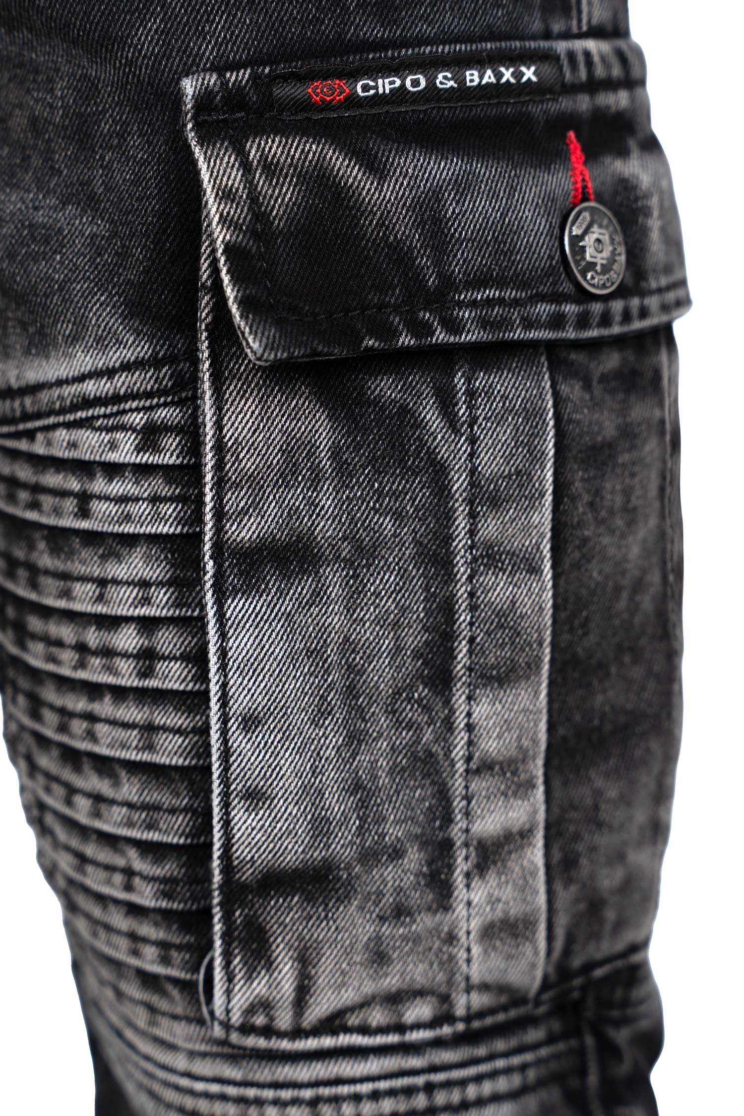Bikerjeans Herren Regular Fit Hose Stonewashed BA-CD798