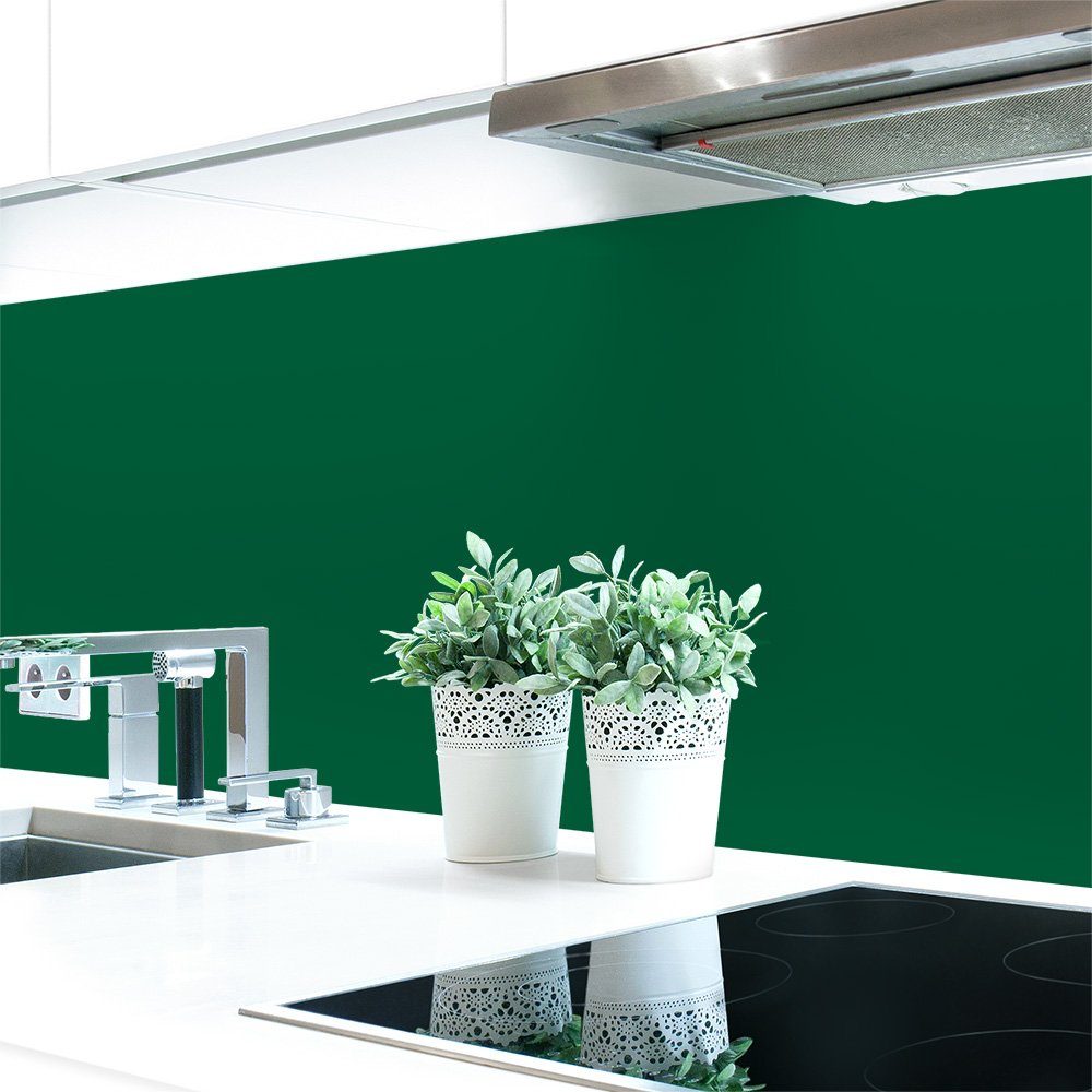 DRUCK-EXPERT Küchenrückwand Küchenrückwand Grüntöne 2 Unifarben Premium Hart-PVC 0,4 mm selbstklebend Kieferngrün ~ RAL 6028