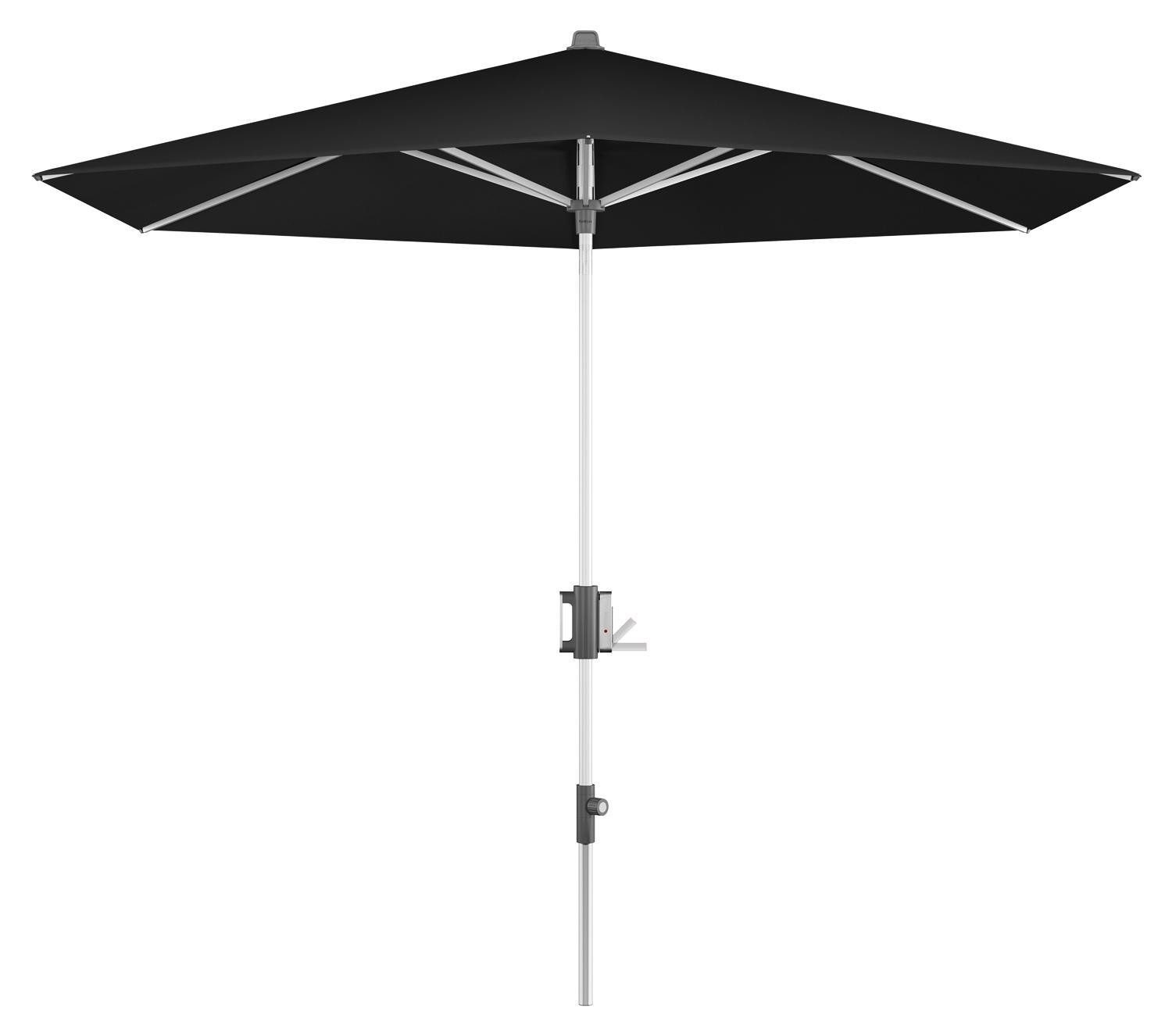 Knirps® Sonnenschirm APOLL, Schwarz, Ø 290 cm, Aluminium, Neigbar, Höhenverstellbar, Polyesterschirm