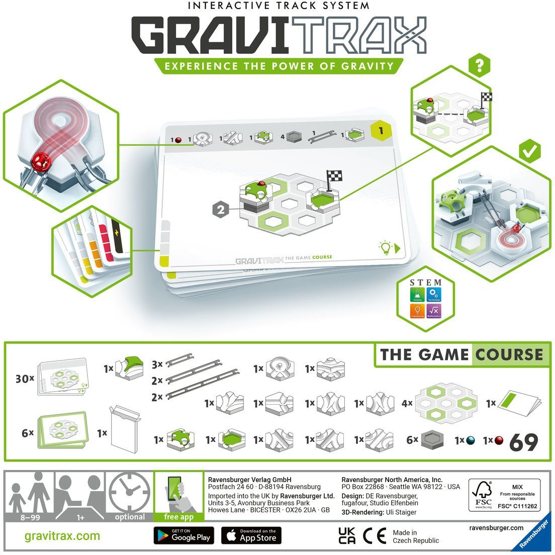Ravensburger Kugelbahn-Bausatz GraviTrax® Wald Course, Made Europe; - Game FSC® weltweit schützt - The in