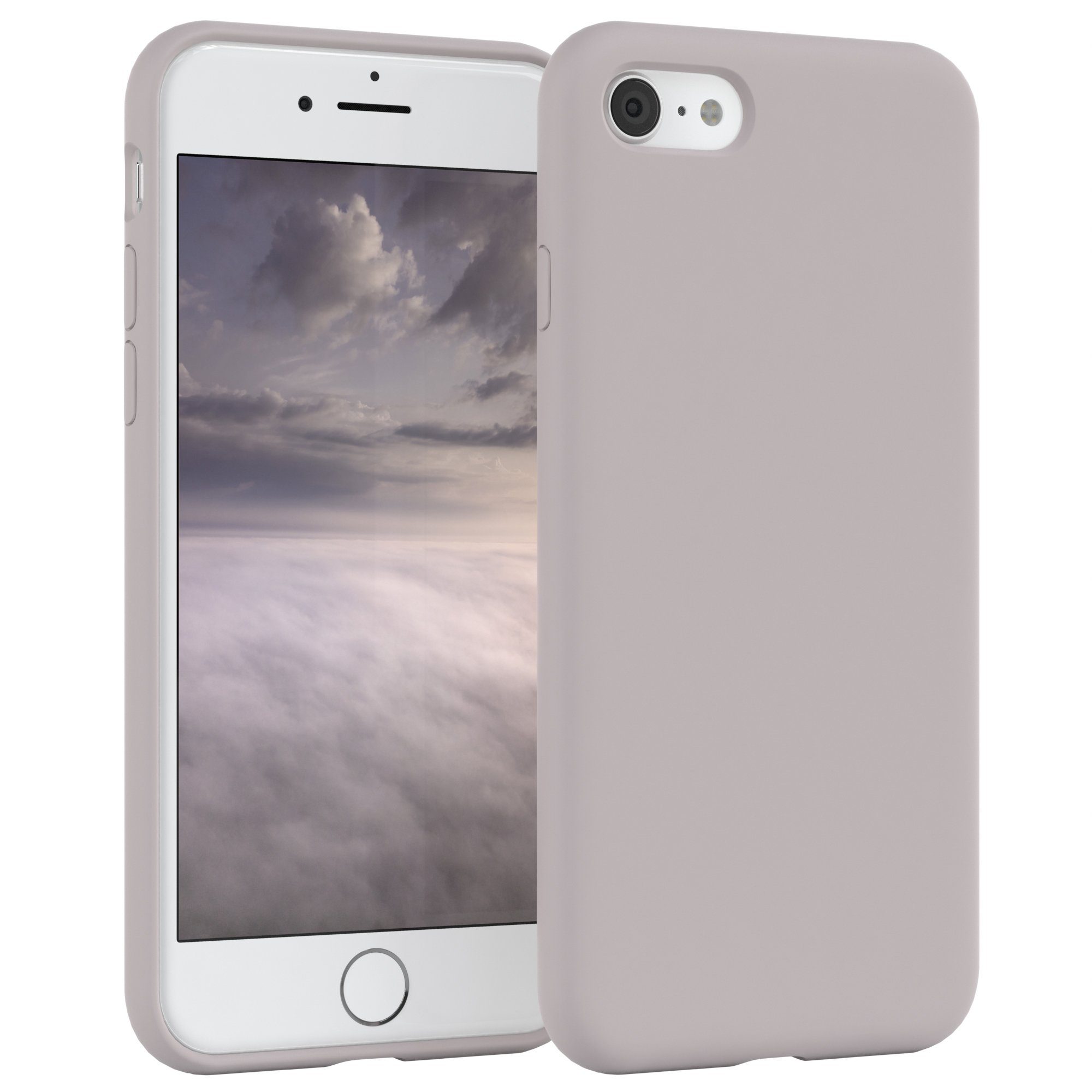 EAZY CASE Handyhülle Premium Case für iPhone SE 2022/2020, iPhone 8/7 4,7 Zoll, Hülle Bumper Case Slimcover mit Displayschutz Silikonhülle Altrosa