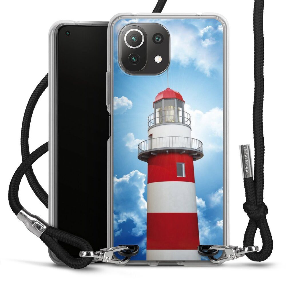 DeinDesign Handyhülle Leuchtturm Wolke Himmel Leuchtturm, Xiaomi Mi 11 Lite 5G Handykette Hülle mit Band Case zum Umhängen
