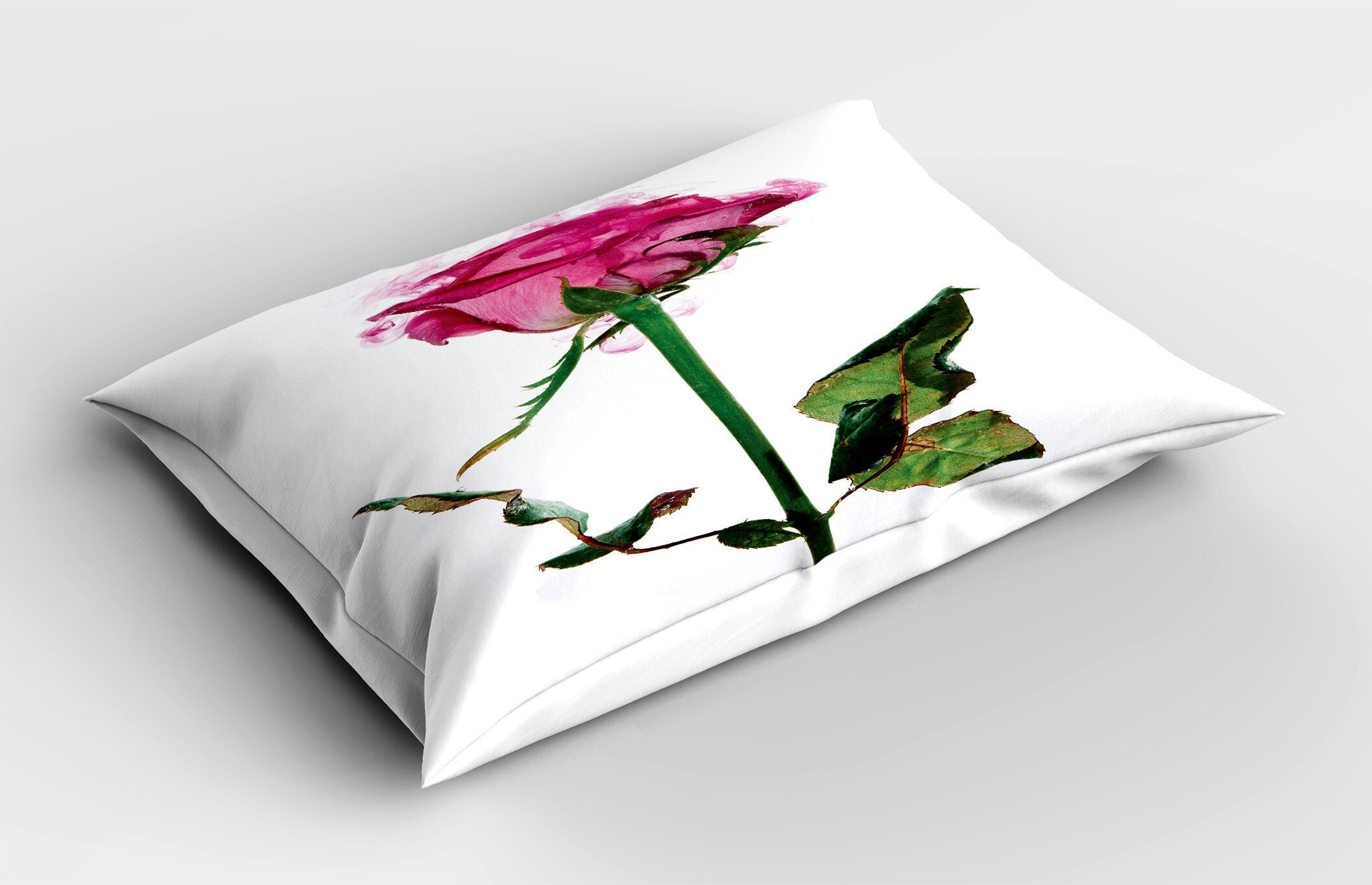 Kissenbezüge Vintage Standard Ast Stück), (1 King Einzelne Rose Gedruckter Size Blume Abakuhaus Dekorativer Kissenbezug,