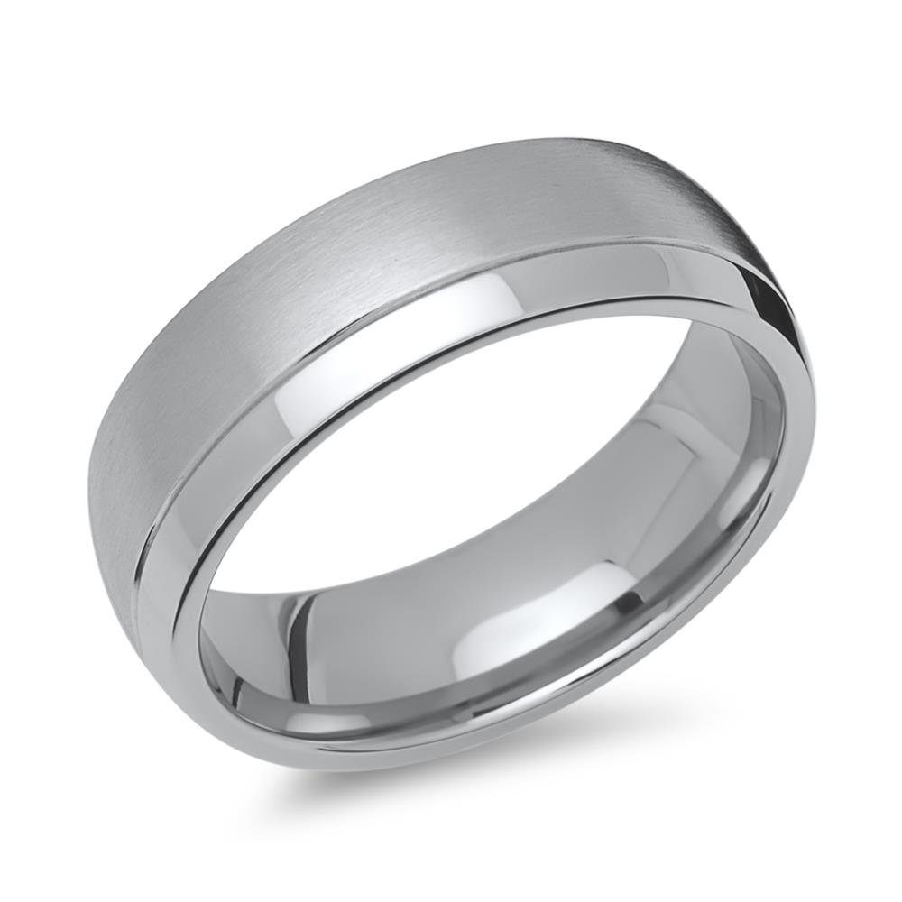 Unique Fingerring Unique Edelstahlring teilmattiert 7mm breit R9217