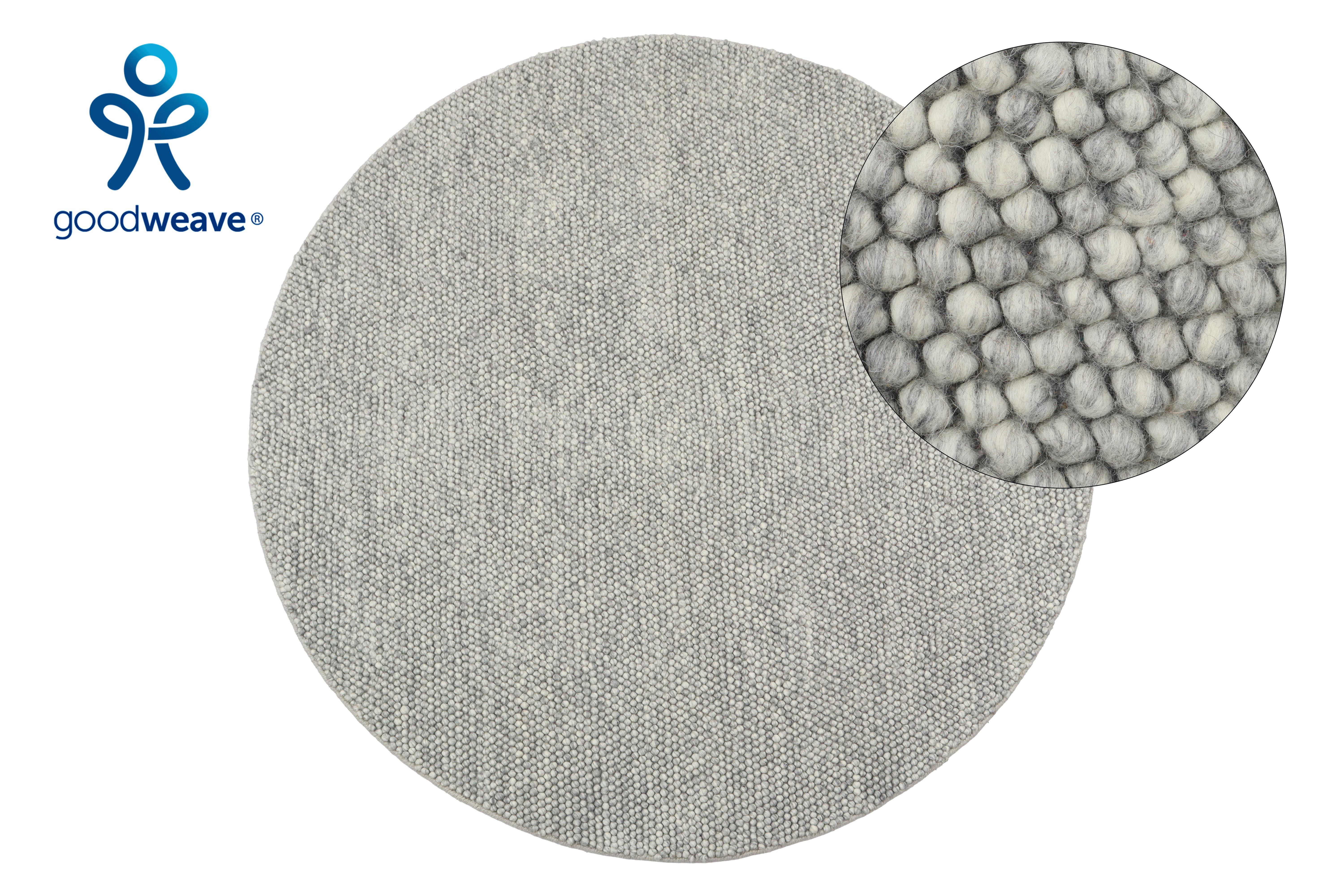 LeGer Home by Lena Gercke Teppich Ainhoa, handgewebt, Wolle, rund, Höhe: 12 günstig online kaufen