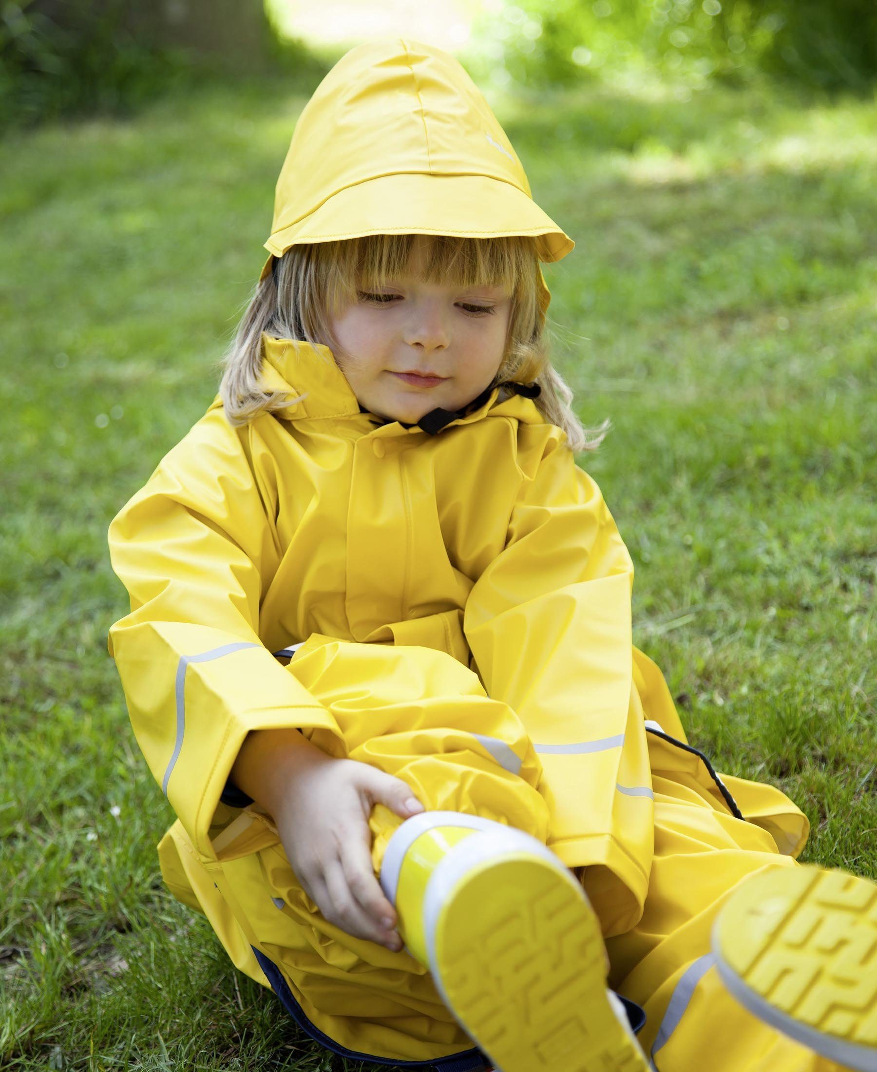 Schirmmütze Regenmütze, Playshoes Baumwollfutter Gelb