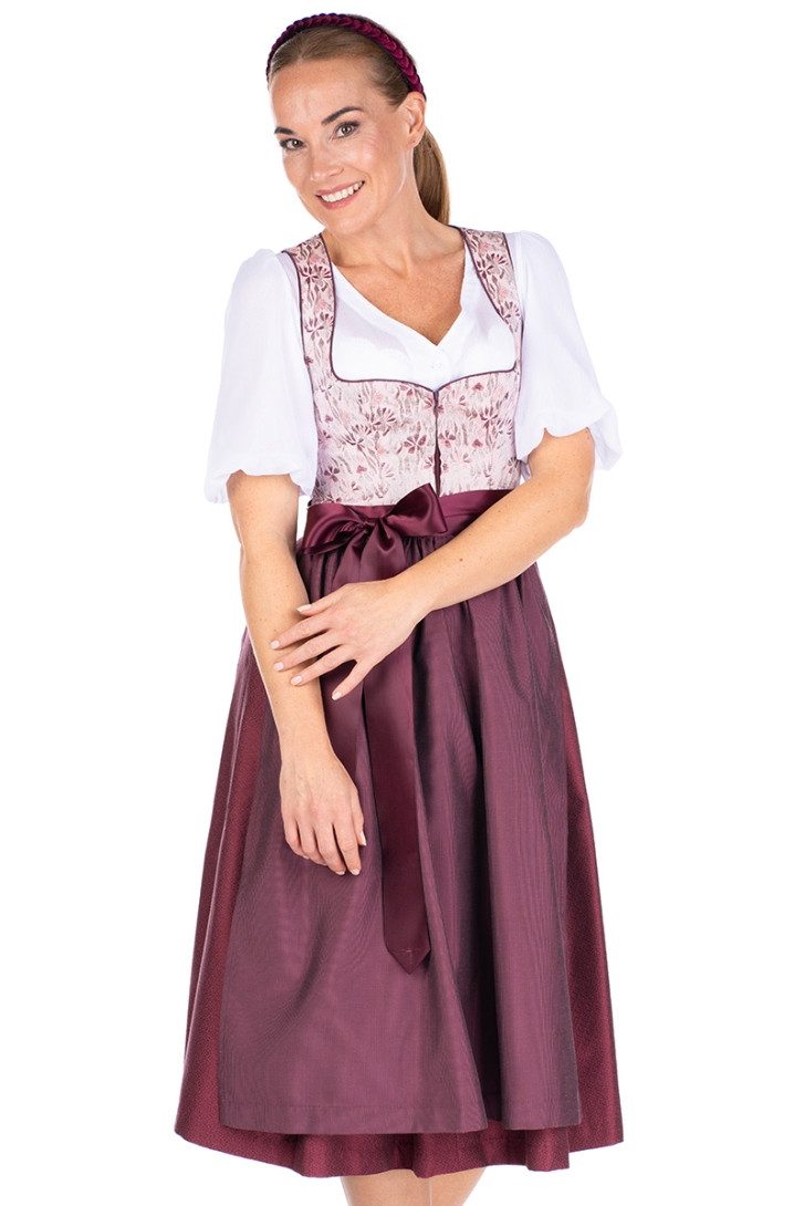 MarJo Dirndl Midi Dirndl 2tlg. - AIDHAUSEN - blush/granatapfel