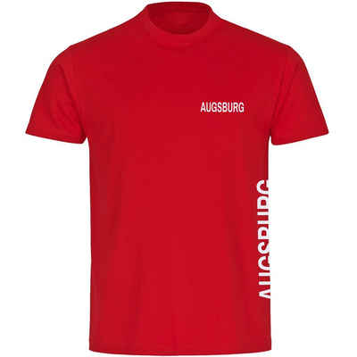 multifanshop T-Shirt Herren Augsburg - Brust & Seite - Männer