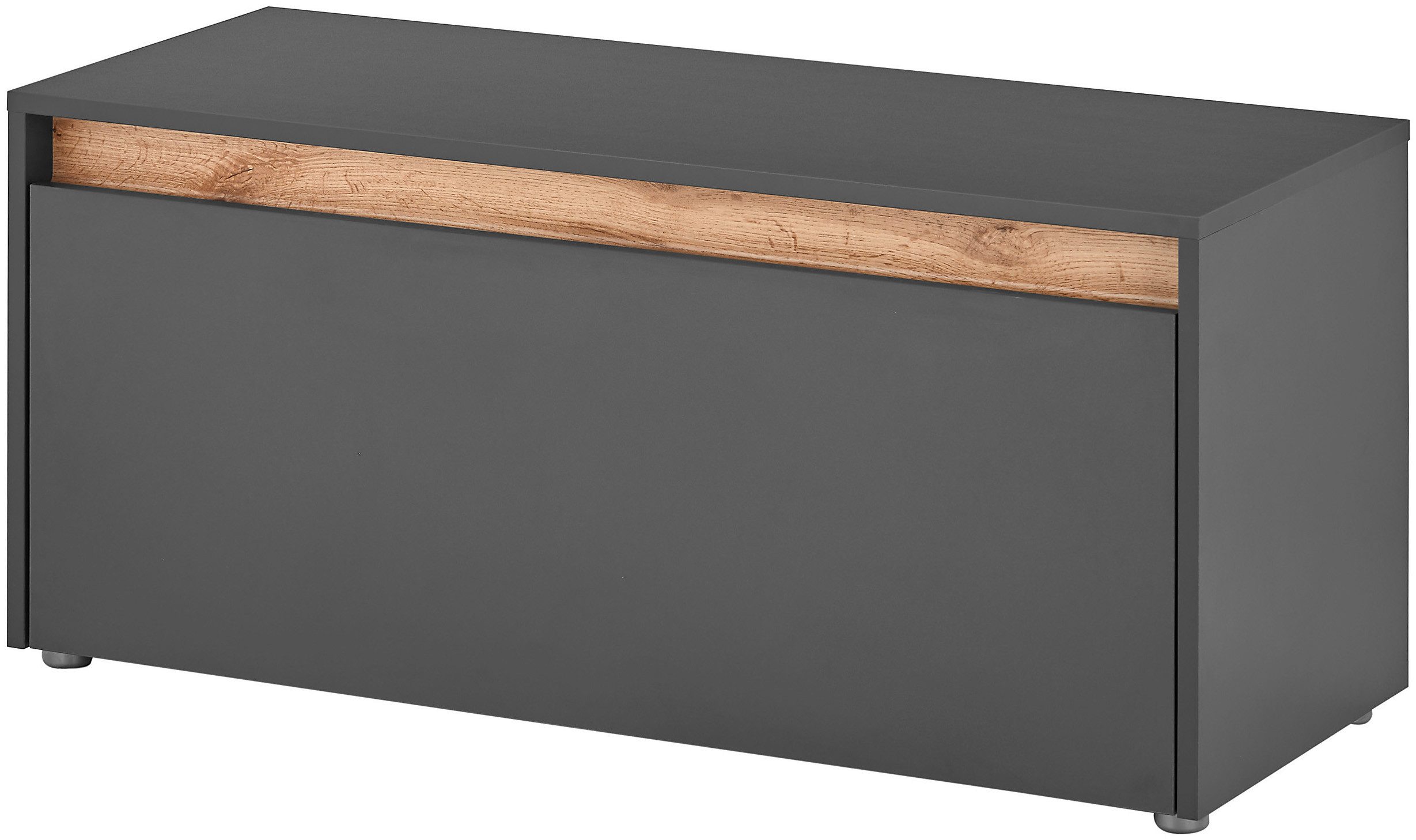 INOSIGN Schuhbank GIRON/ CiTY, Schuhschrank mit Klappe, Sitzbank in Wotan Eiche, viel Stauraum, Platz für ca. 8 Paar Schuhe, 100 cm breit