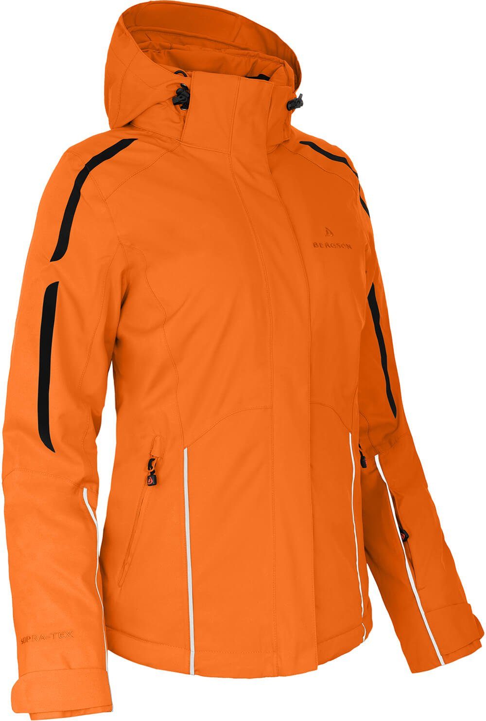 orange Bergson BRISI mm 12000 Kurzgrößen, Skijacke Damen Skijacke, wattiert, Wassersäule,