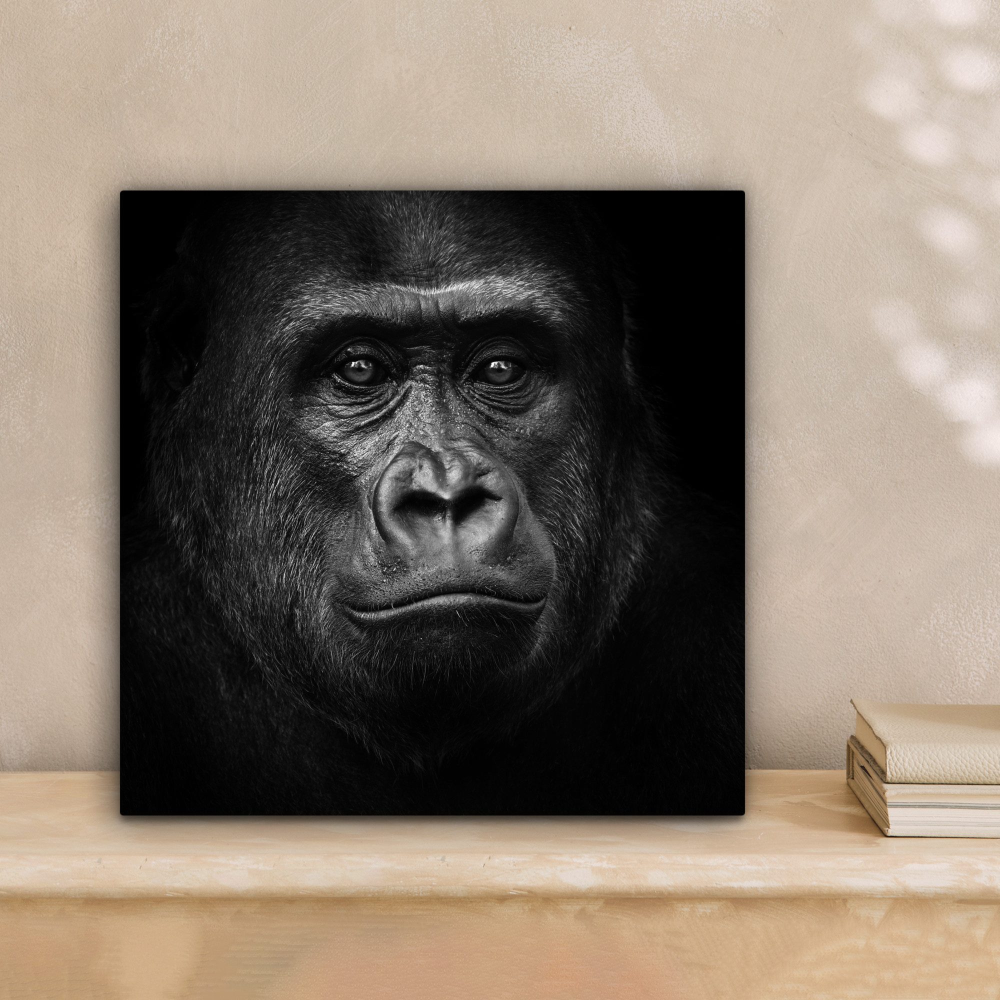 OneMillionCanvasses® Leinwandbild Gorilla - Schwarz - günstig online kaufen