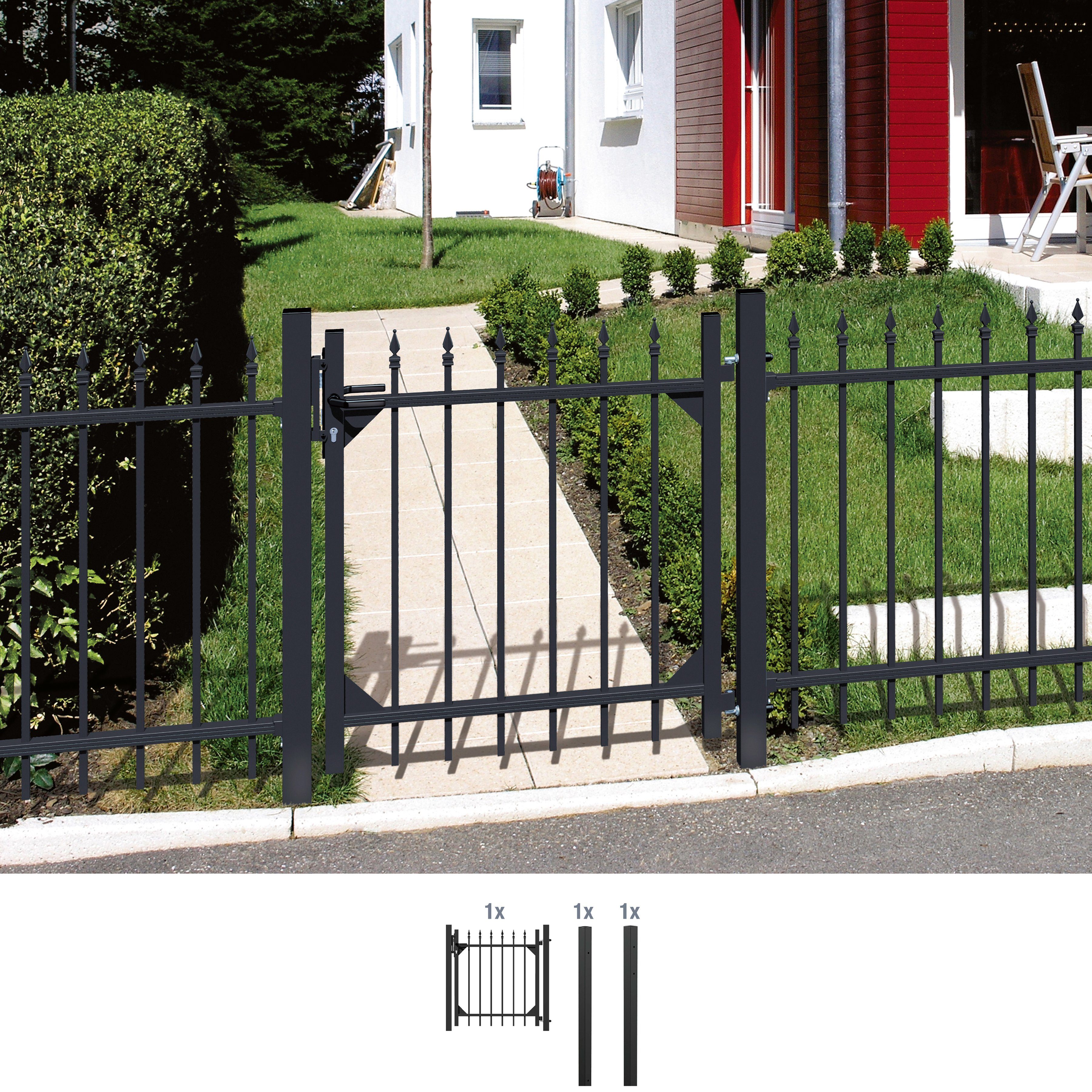 Alberts Zauneinzeltür Chaussee, Breite: 96,5 cm, Höhe: 100 und 120 cm, versch. Farben