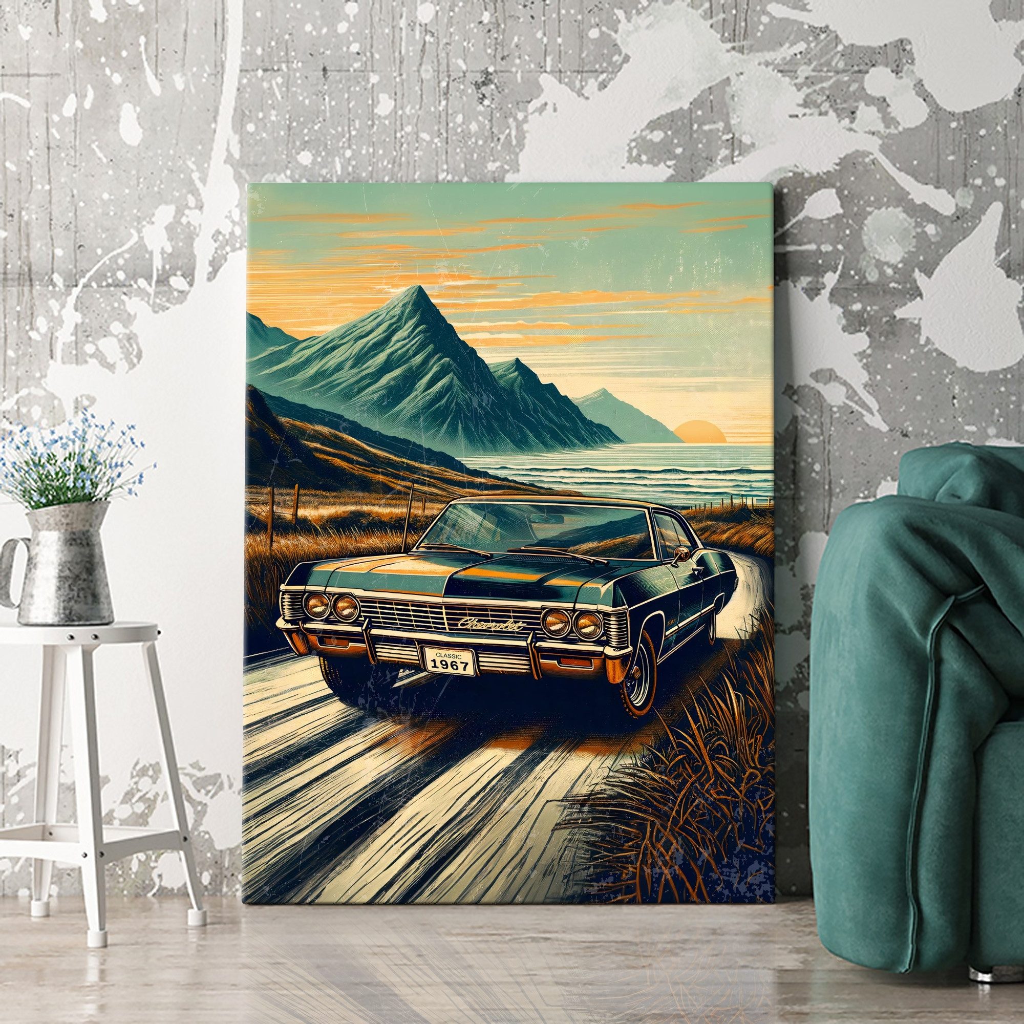Artmazing Leinwandbild Chevy 67, Chevy 67, gesp. auf FSC Echtholz-Keilrahmen, in versch. Größen