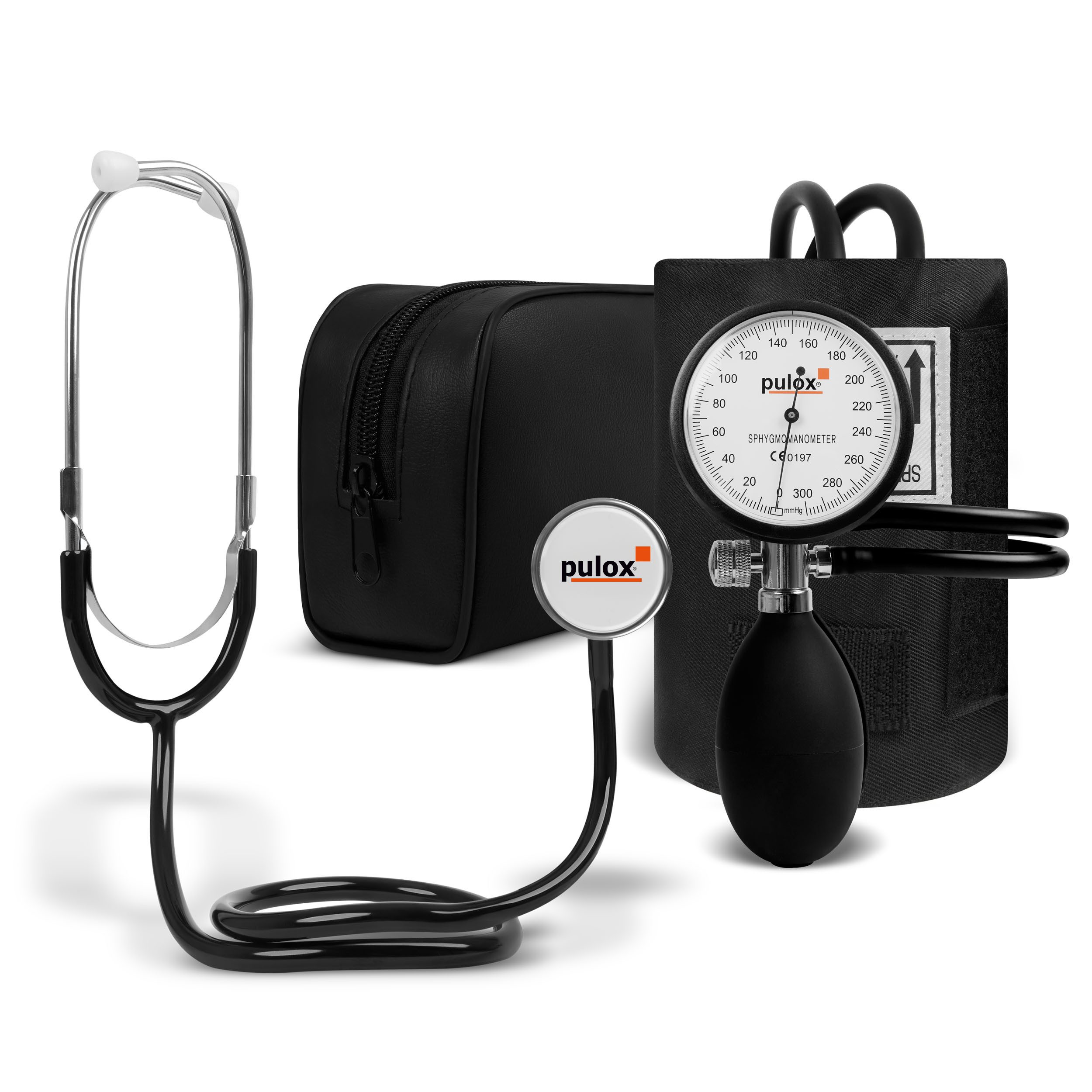 Blutdruckmessgerät Aneroid Sphygmomanometer & Flachkopf-Stethoskop
