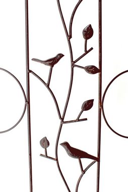 DanDiBo Rankhilfe »Rankhilfe Metall mit Vögel Blumengitter 110 cm Freistehend Rankgitter 1858 Steckzaun Kletterhilfe Zaun«