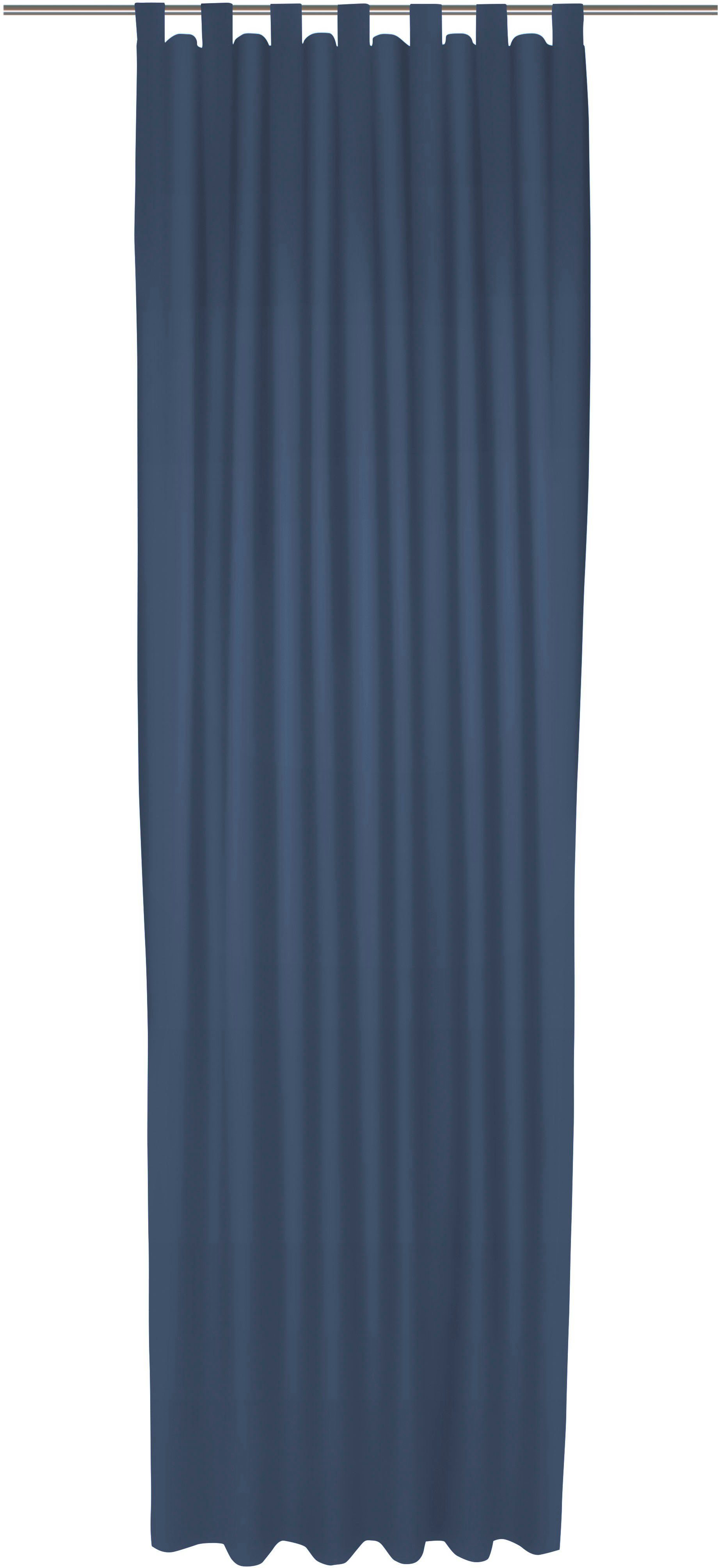 Vorhang Umea, Wirth, Schlaufen (1 St), blickdicht, Jacquard dunkelblau