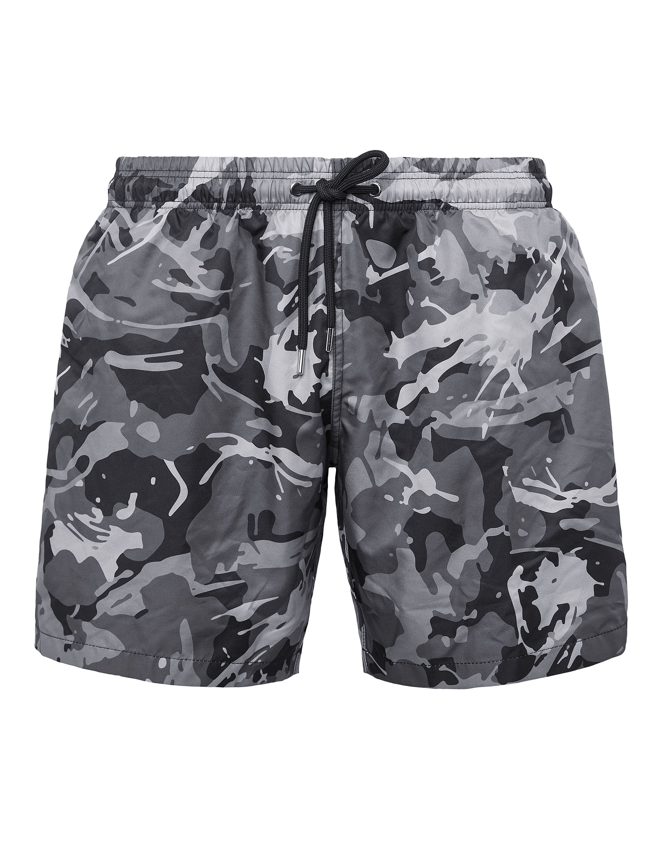 PLEIN SPORT Badehose Camouflage