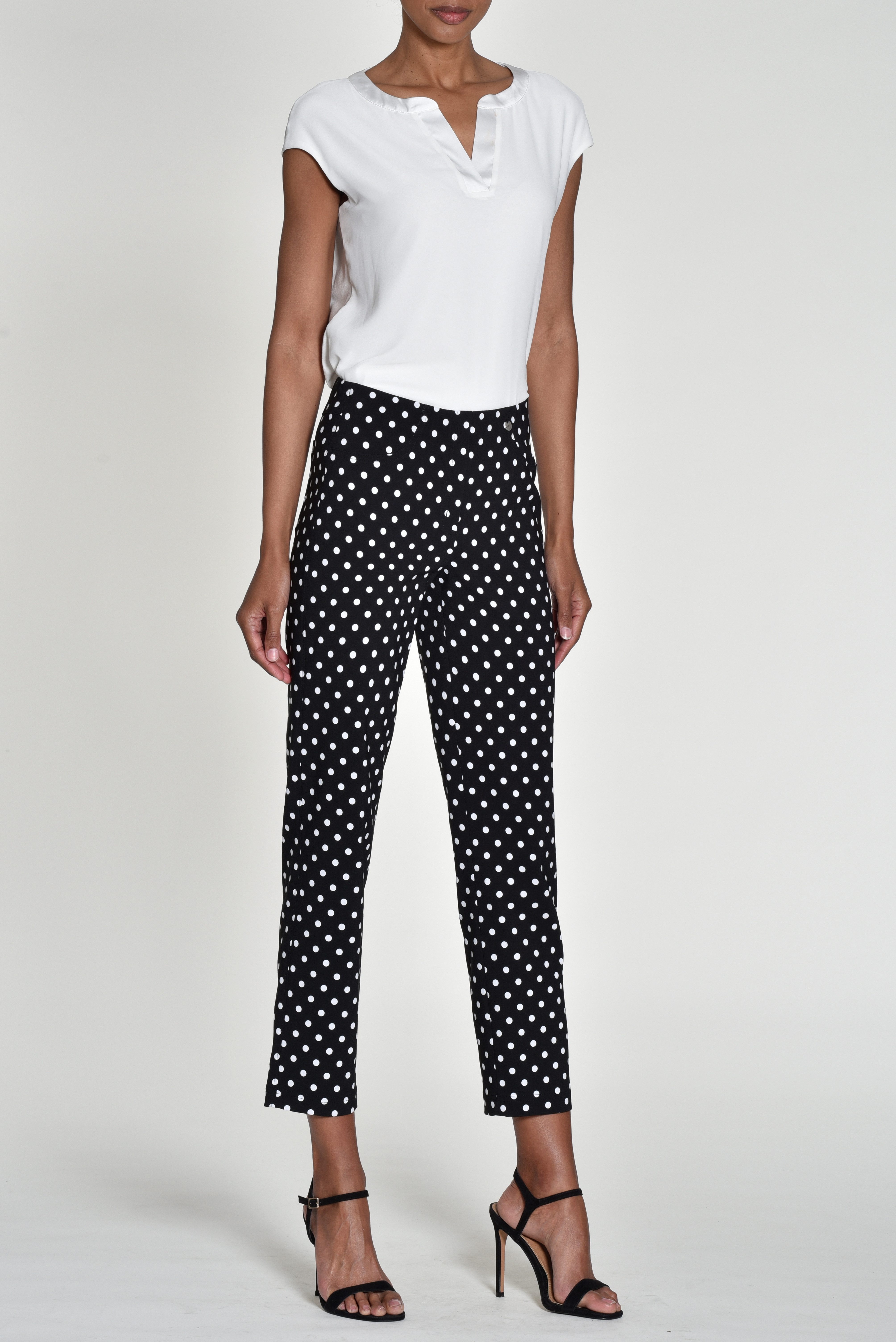 ROBELL Stretch-Hose BELLA Bengaline Punkte Print ein echter Hingucker !!! P günstig online kaufen
