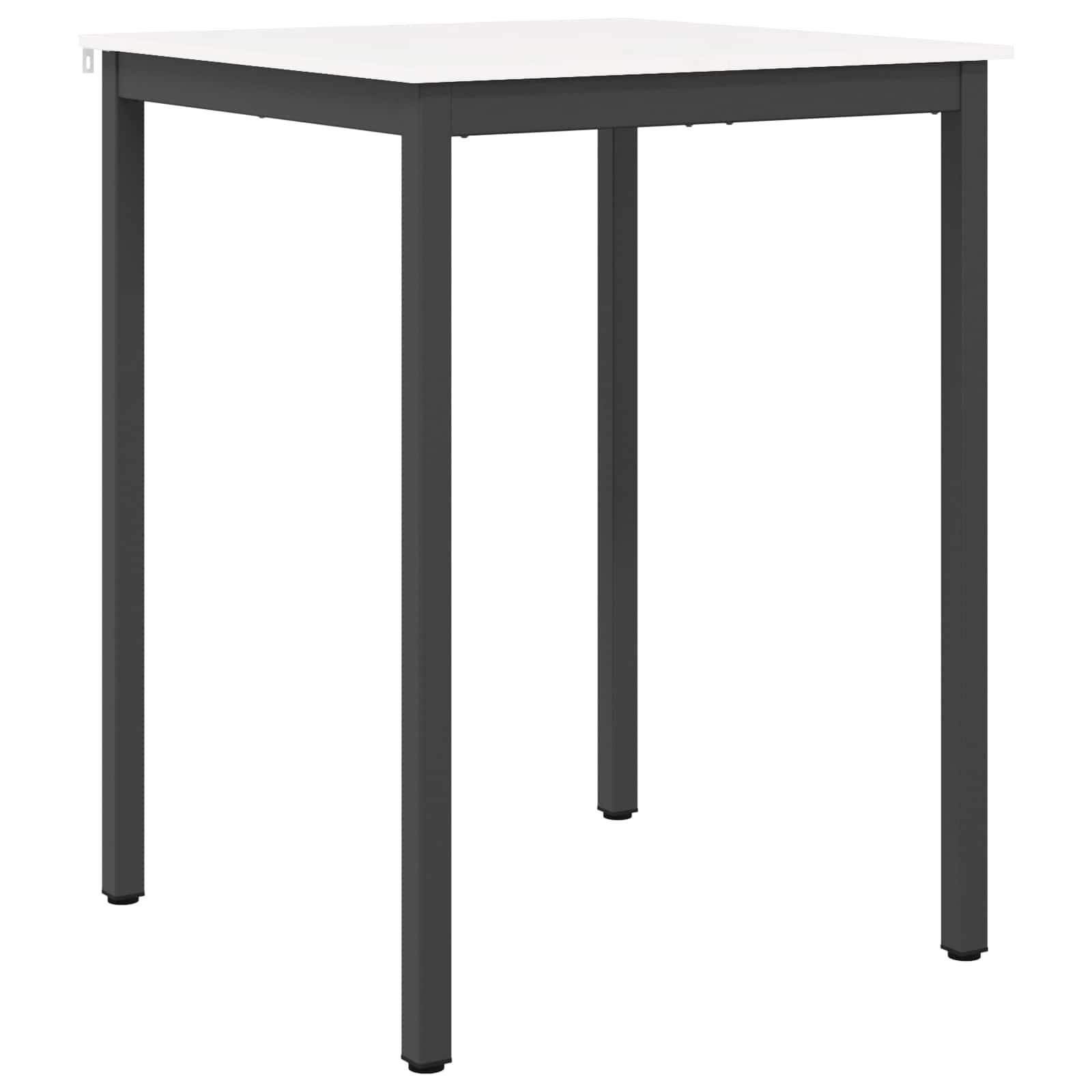 vidaXL Esstisch Bartisch Weiß 80 x 80 x 105 cm Massives Kiefernholz (1-St)