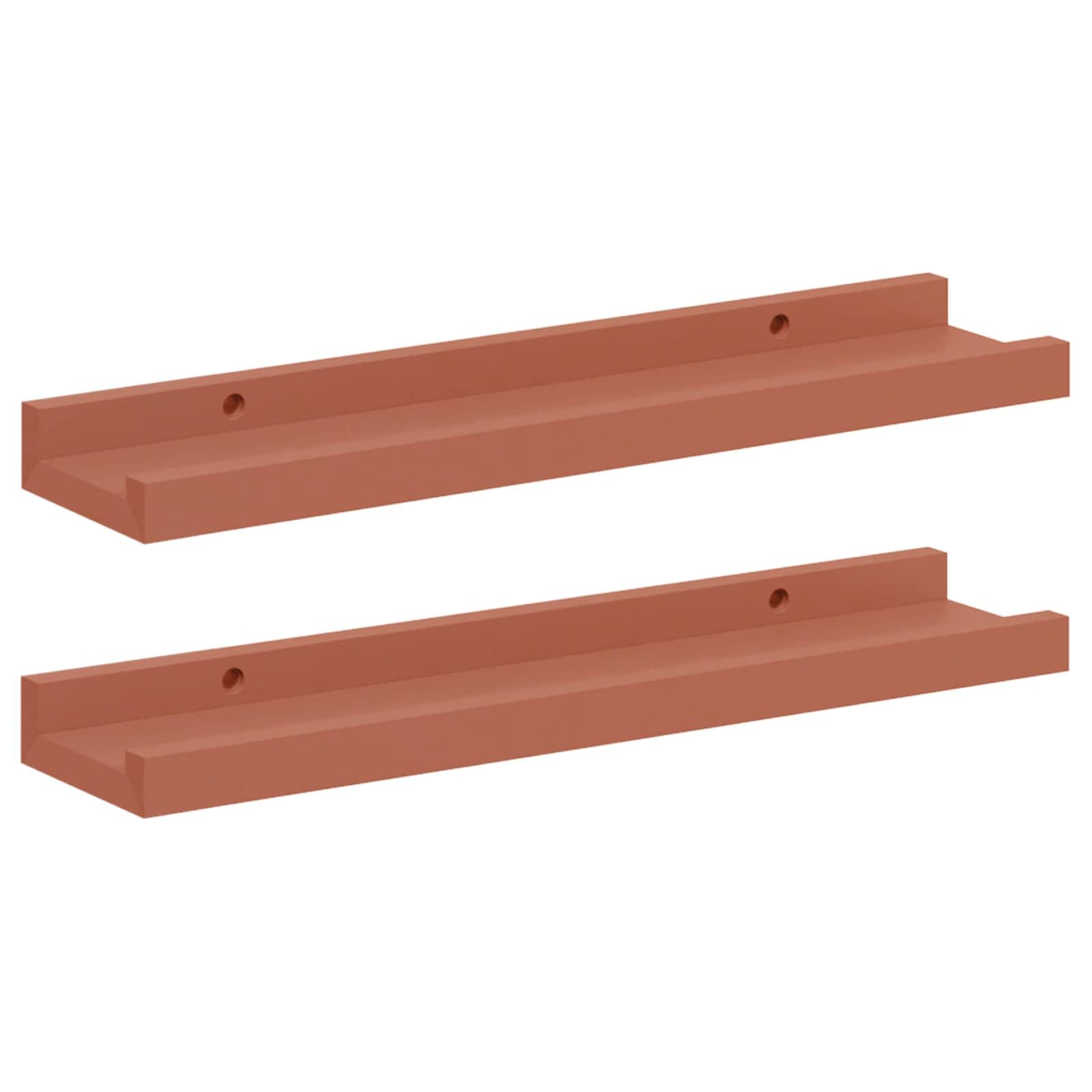 vidaXL Regal Wandregal 2 stk. Rot 40 x 9 x 3 cm Holzwerkstoff, 2-tlg.