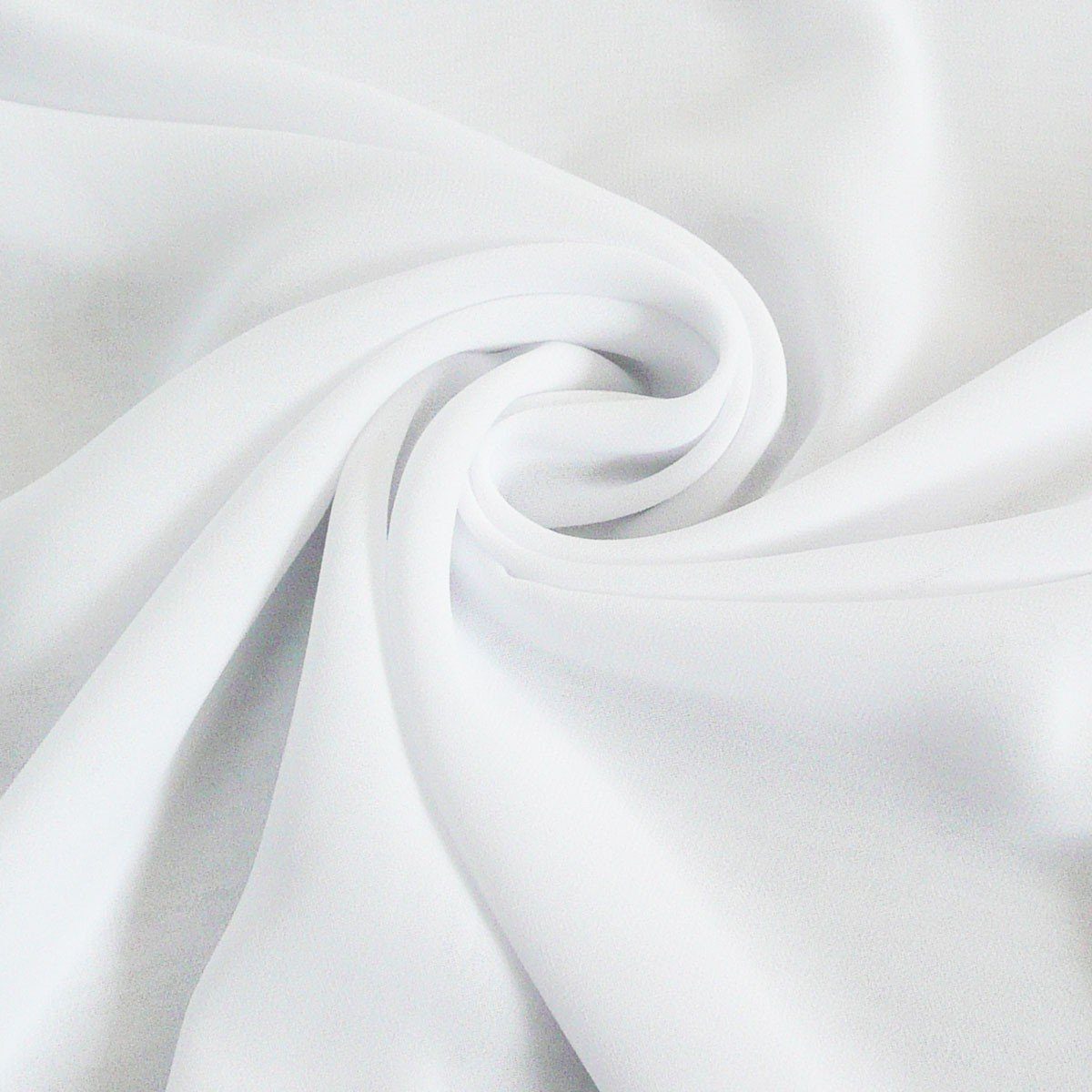 SCHÖNER LEBEN. Stoff Chiffon Meterware weiß, pflegeleicht