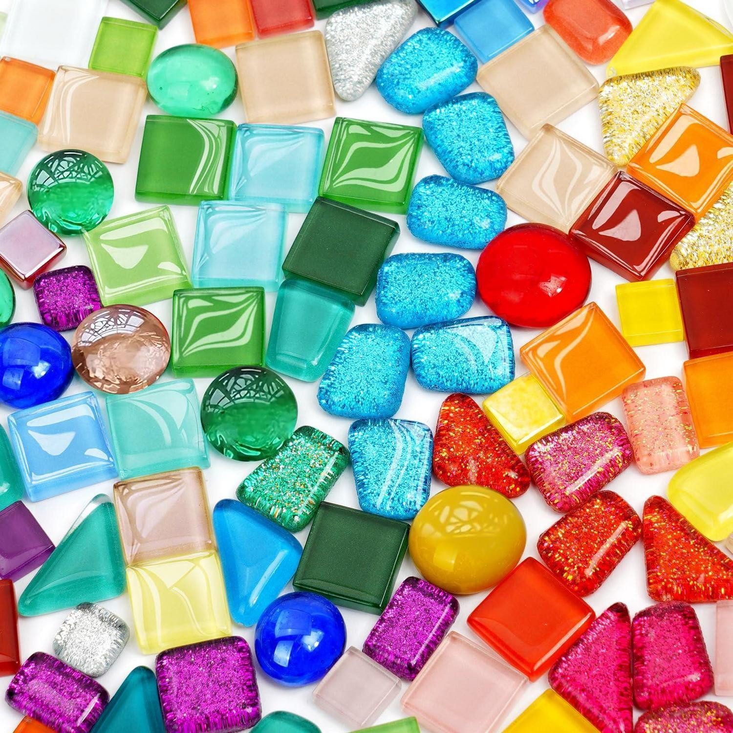LuxusKollektion Mosaikfliesen Mosaiksteine Glas Bunt Unregelmäßig Bastelmix