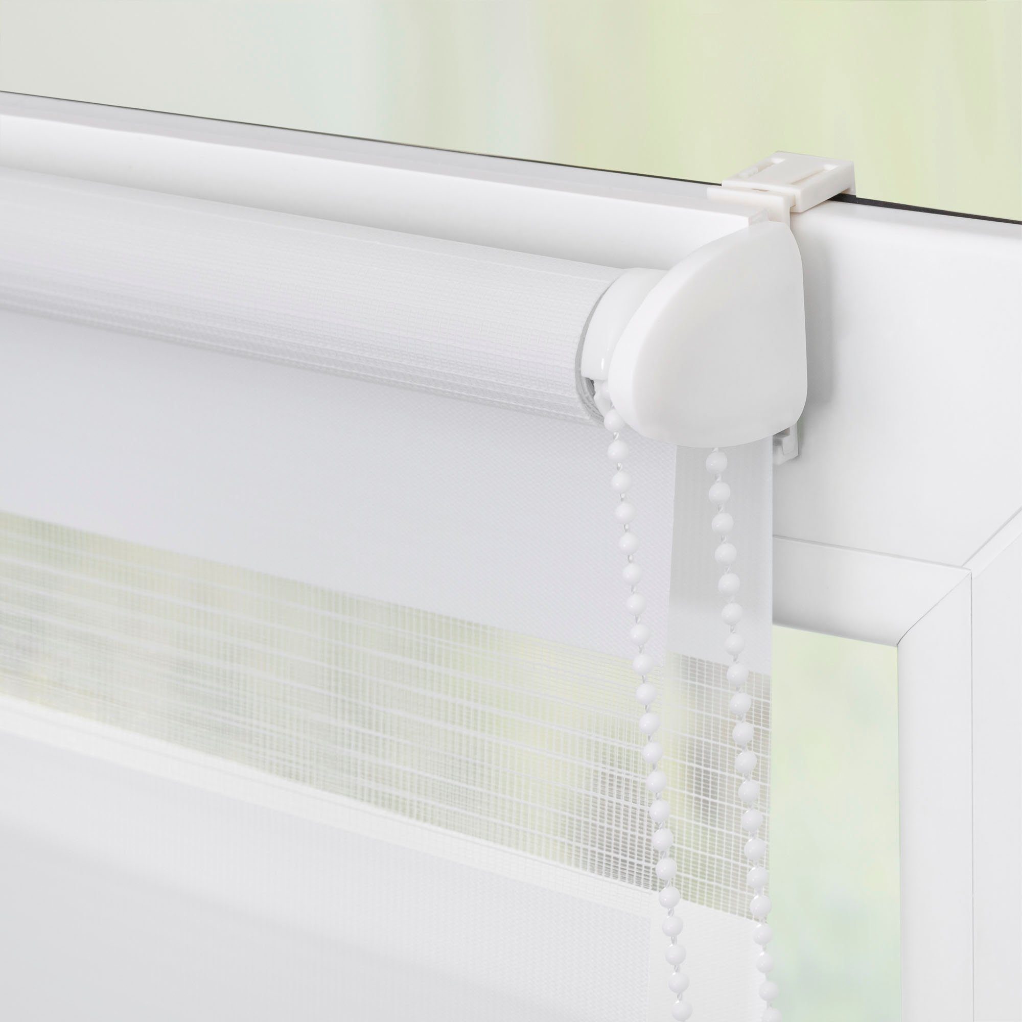 Doppelrollo Duo Rollo Motiv Orientalisches Muster, LICHTBLICK ORIGINAL, Lichtschutz, ohne Bohren, freihängend, Klemmfix, bedruckt