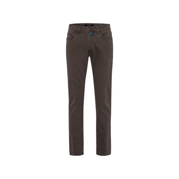 Pierre Cardin 5-Pocket-Jeans dunkel-braun (1-tlg)