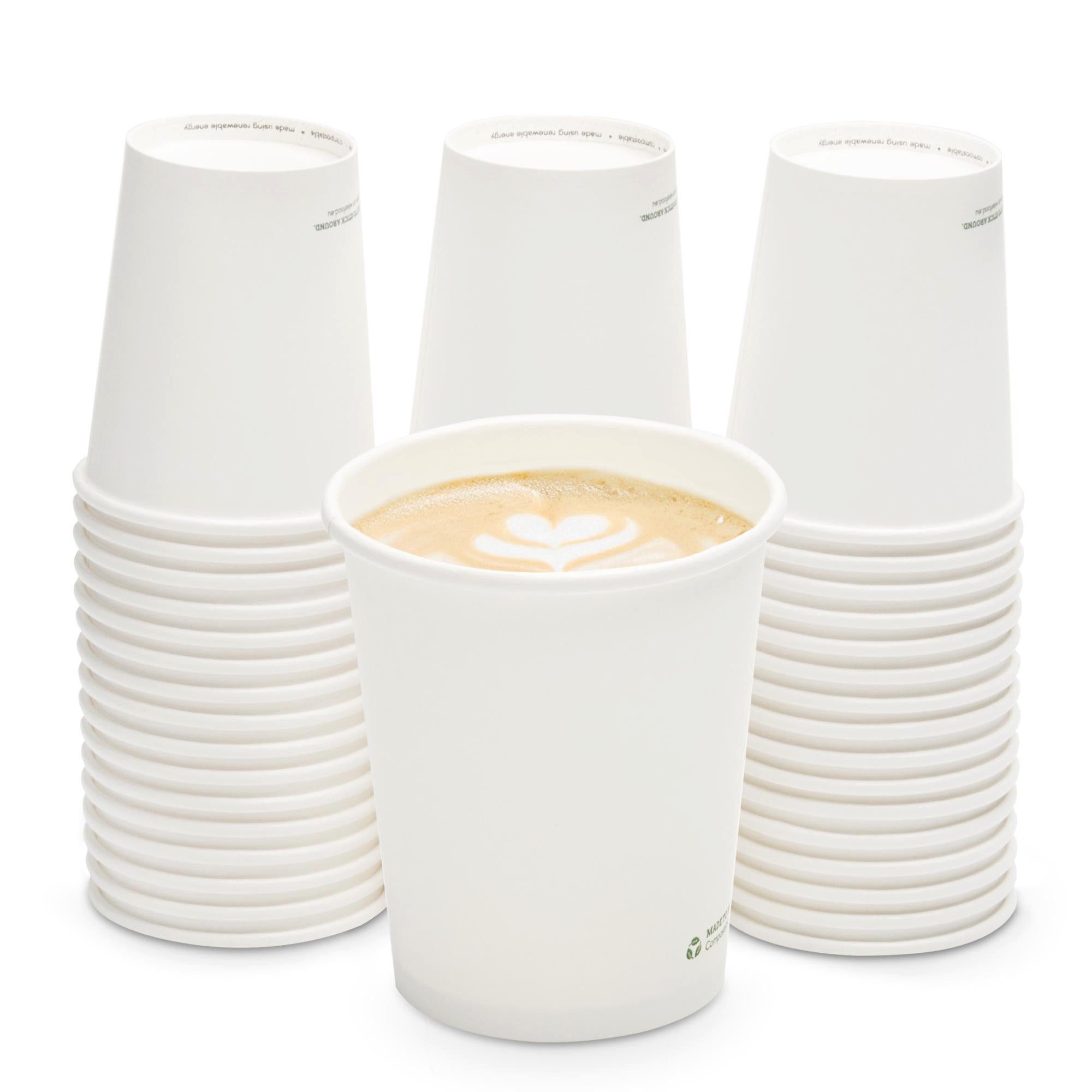 wisefood Einwegbecher Bio-Pappbecher, 200 ml, kompostierbar, 50-tlg., Papier
