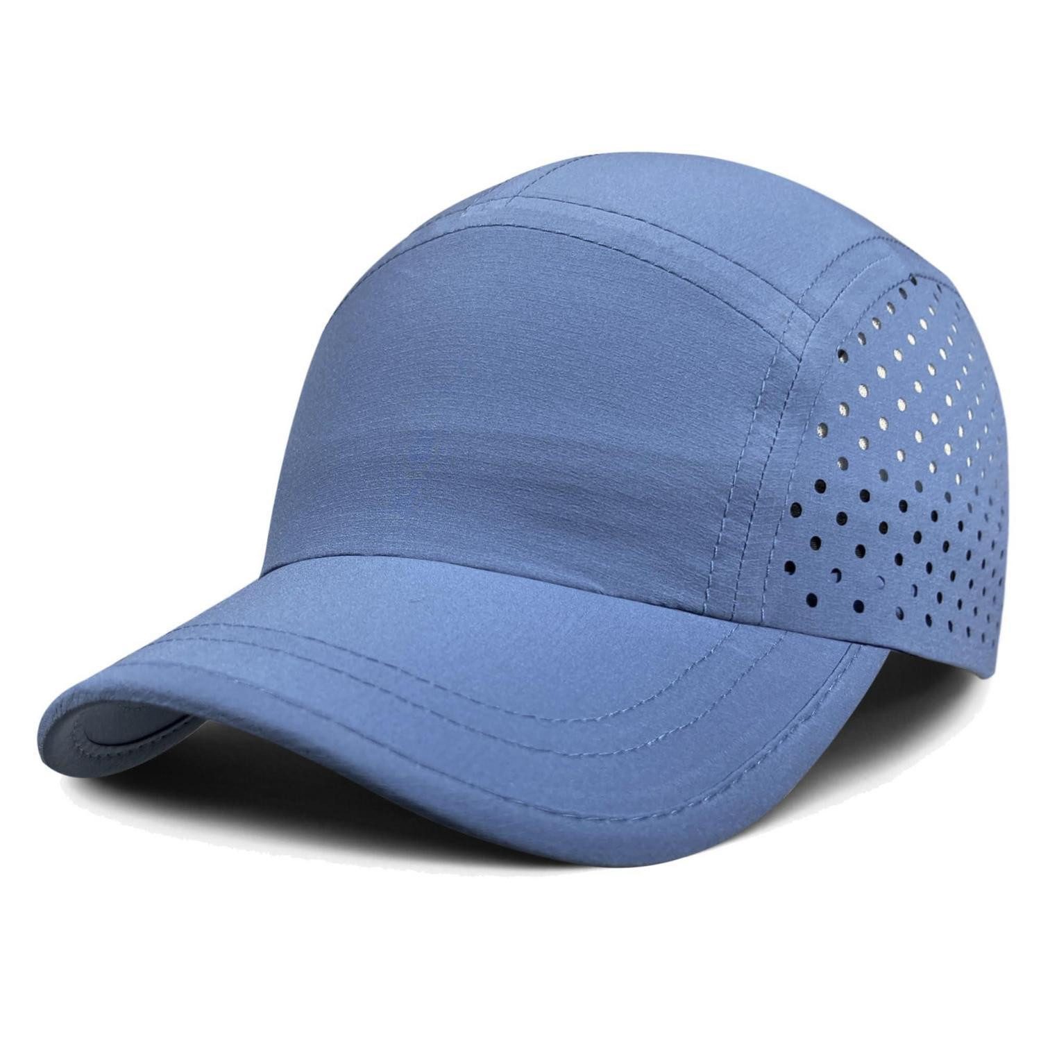 Baseball Cap Baseballkappe Unisex Atmungsaktiv Schnelltrocknend Outdoor Blau