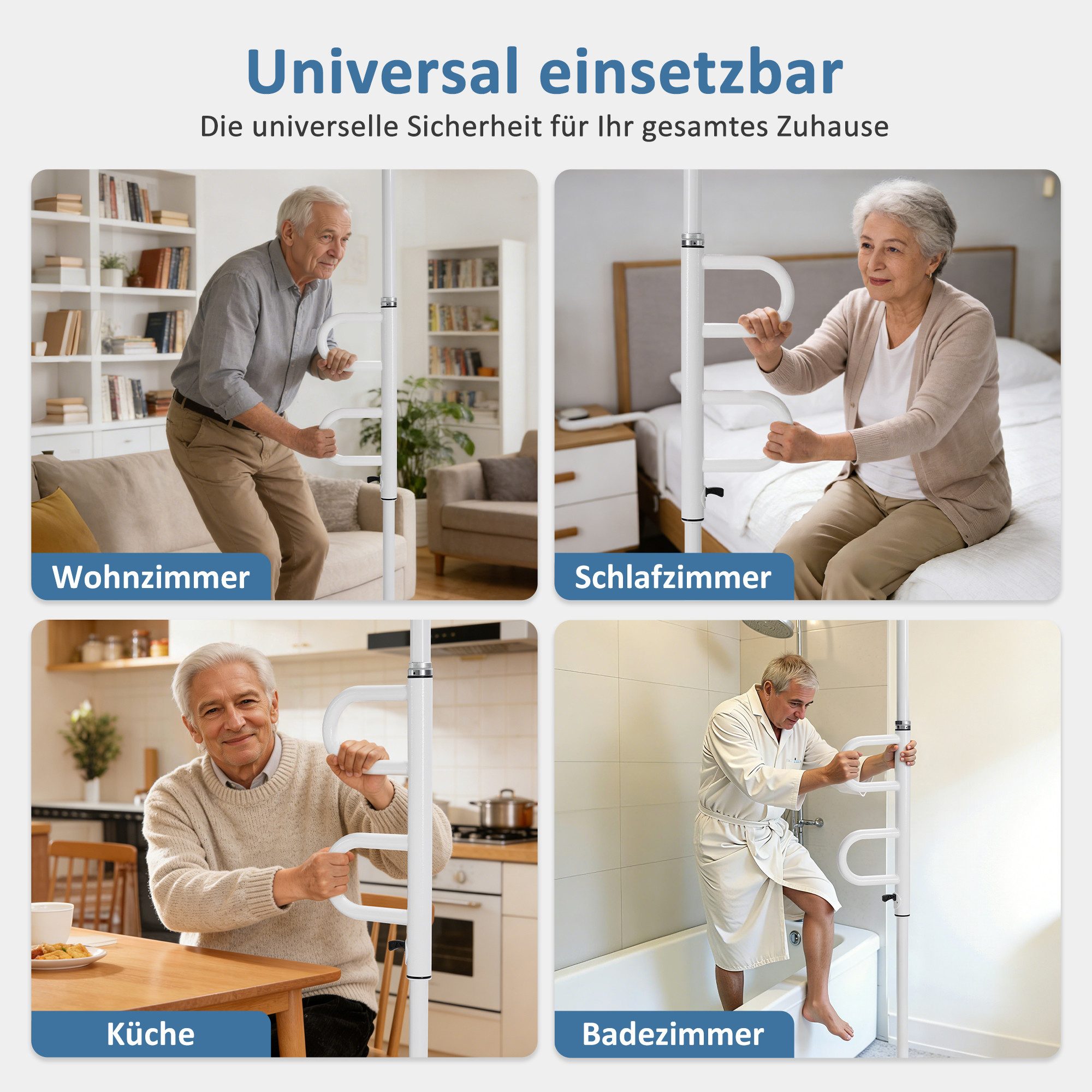 MCombo Haltegriff M MCombo Haltestange vom boden bis zur decke TD01CW (Weiß) – Bild 5 von 5