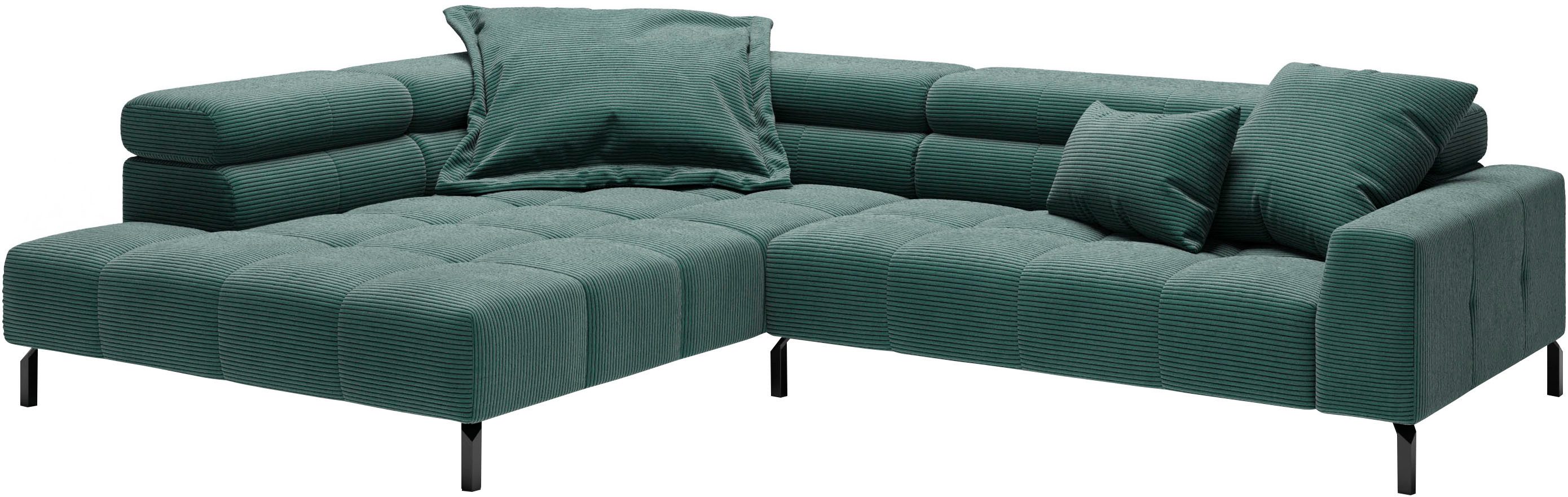 Places of Style Ecksofa "Claya, L-Form, incl. Kopfteilverstellung, Breite 3 günstig online kaufen