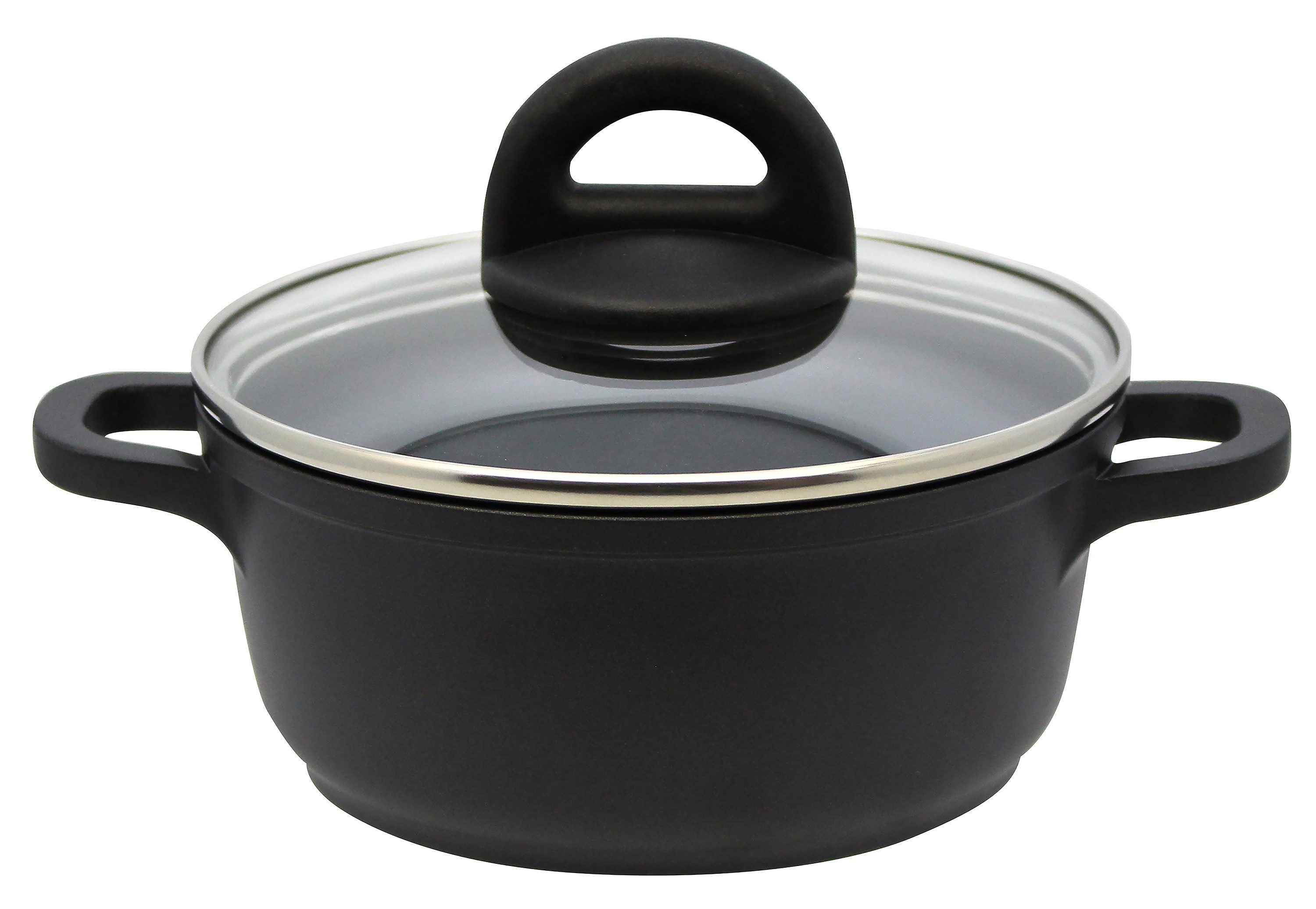 Elo Basic Kochtopf Black, Aluminium (1-tlg), Gelochter Induktionsboden