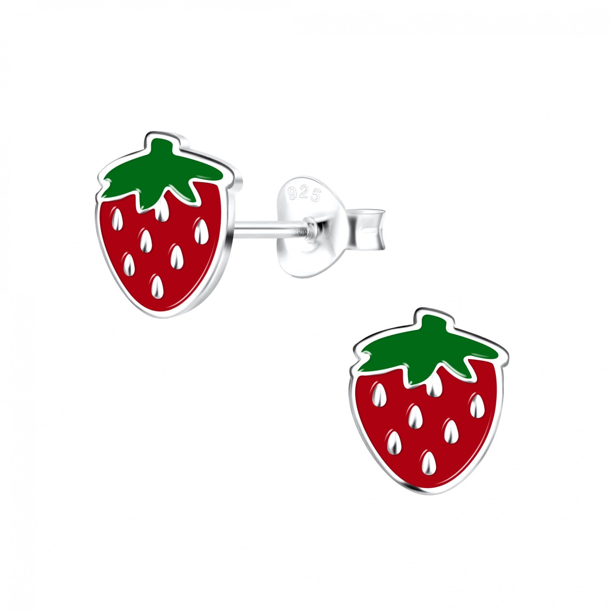 ALEXANDER YORK Paar Ohrstecker ERDBEERE, 2-tlg., 925 Sterling Silber