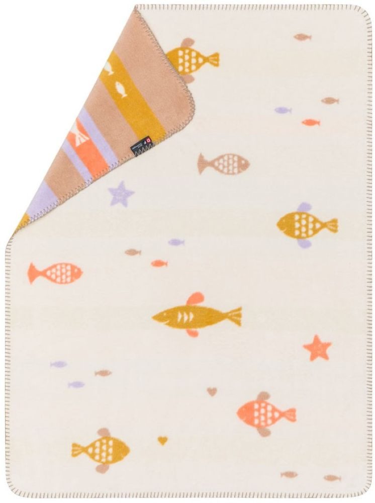 Babydecke Mila 'Fische' 75 x 100 cm, DAVID FUSSENEGGER