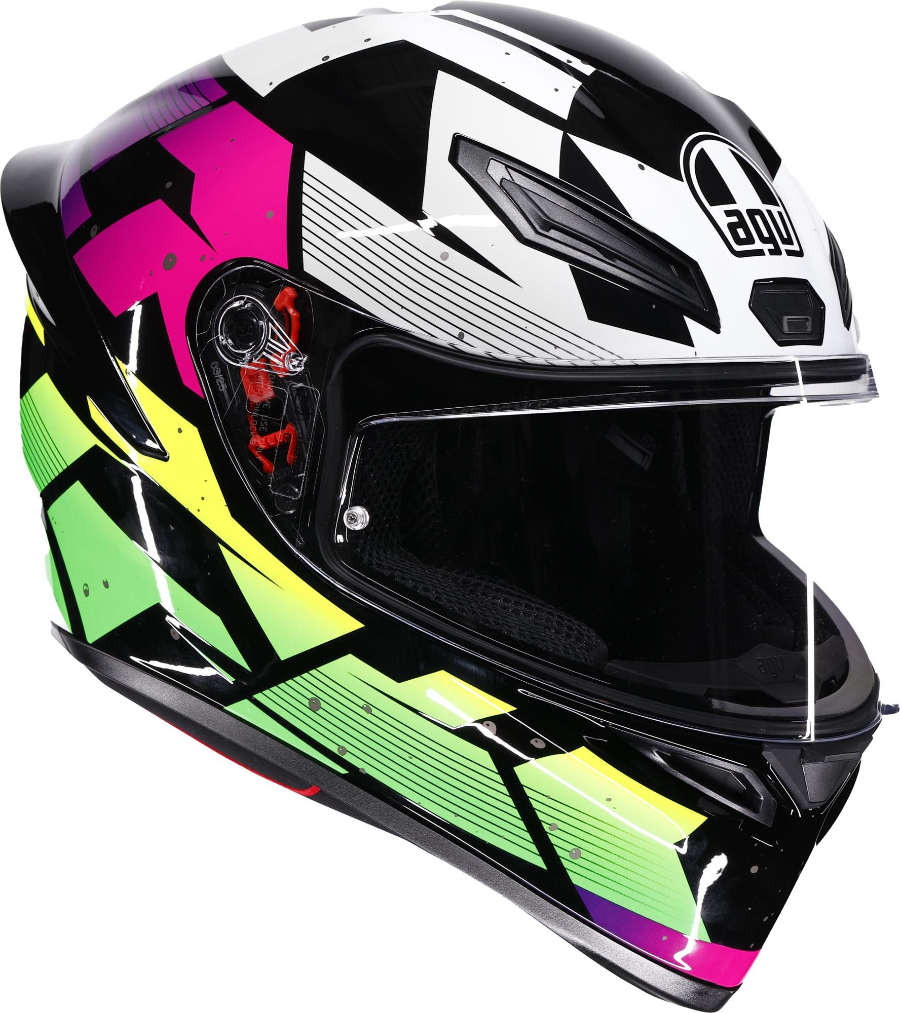 AGV Motorradhelm K1 S Punkpulse Helm, Vorbereitet Für Kommunikationssystem,geeignet Brillenträger,vorbe