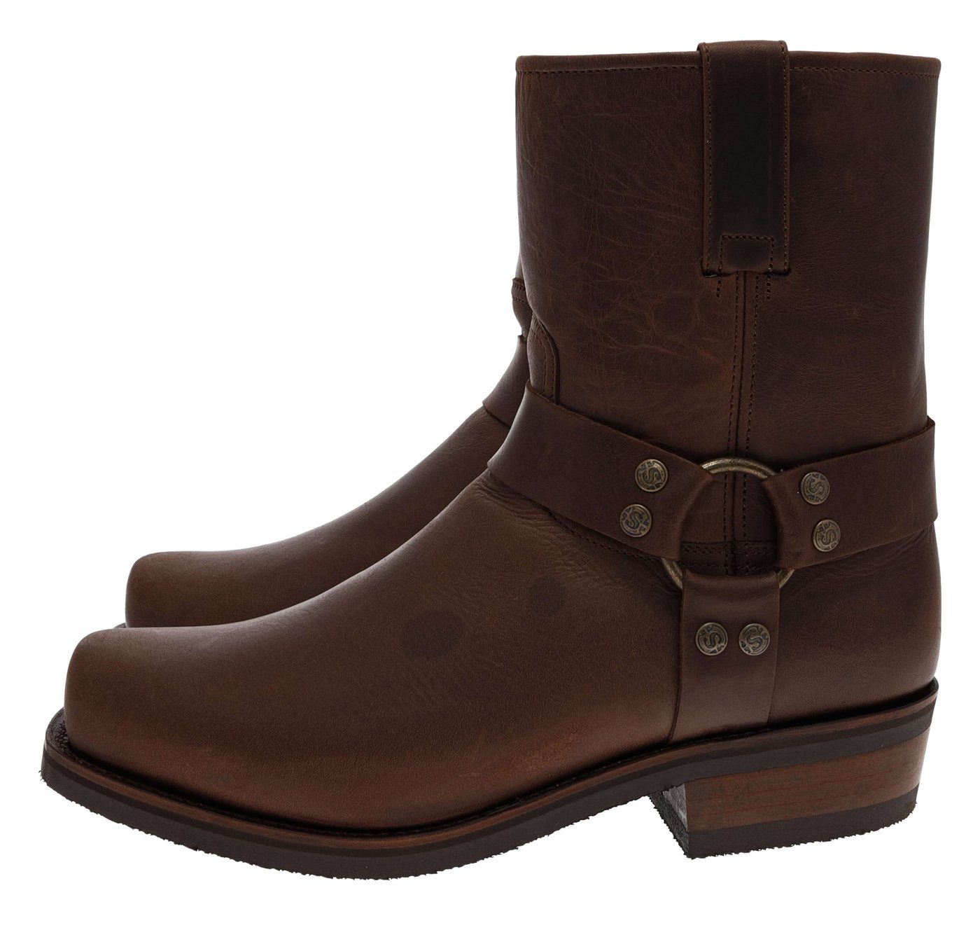 Sendra Boots LOREN MID 17963 Braun Bikerboots Unisex Thinsulate Biker Stiefelette