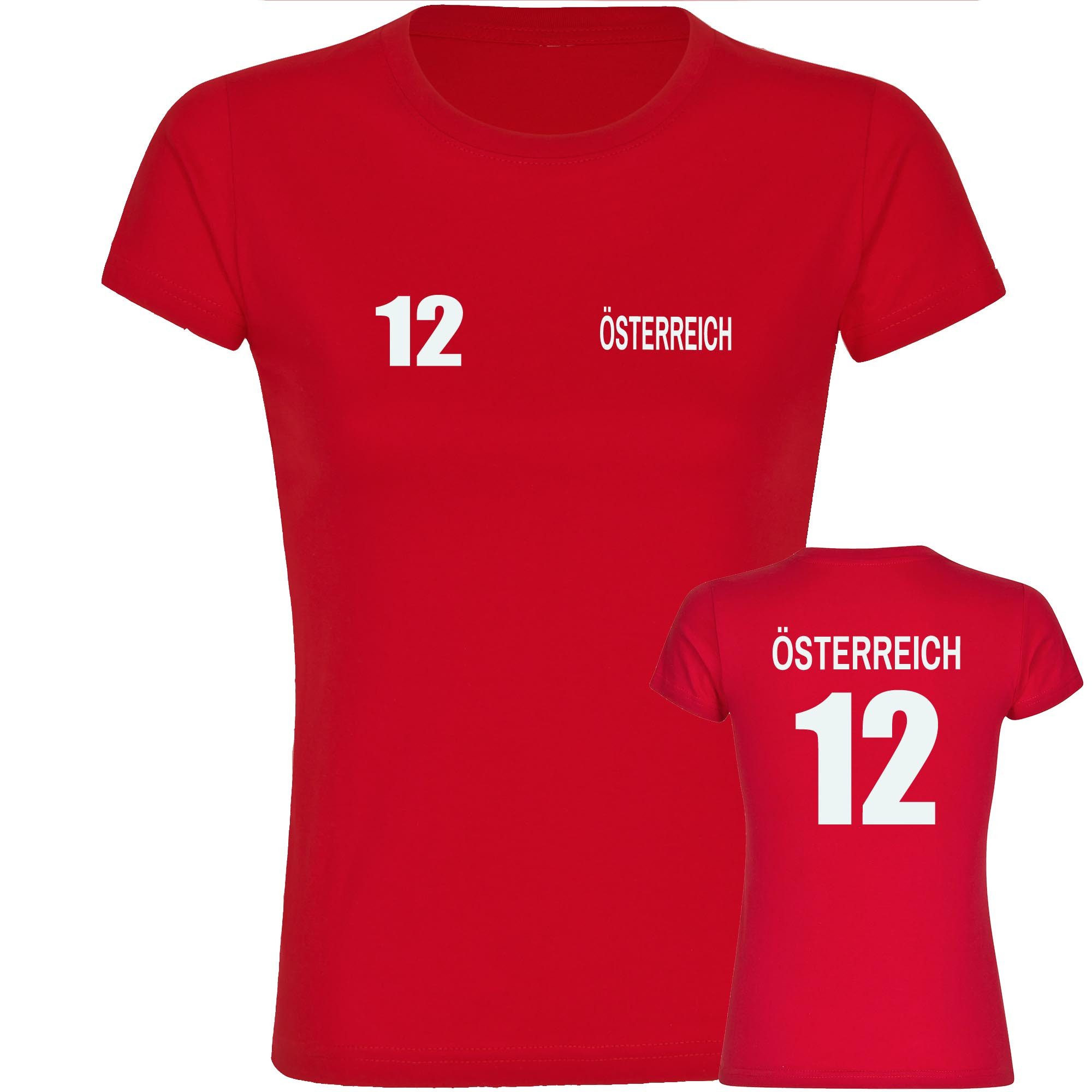 multifanshop T-Shirt Damen Österreich - Trikot 12 - Frauen