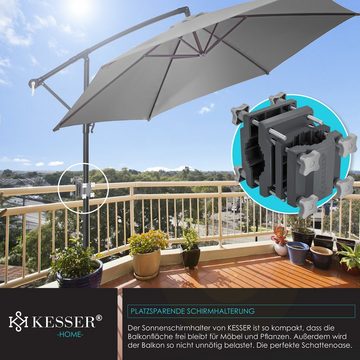 KESSER Schirmhalter, Premium Sonnenschirmhalter Universal Balkongeländer Schirm