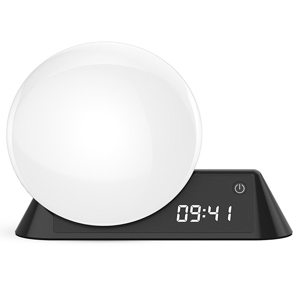 Luckice Tageslichtwecker Bluetooth-Lautsprecher-Schreibtischlampe mit weißem Rauschen Enthält 12 Naturgeräusche und 3 Einschlafhilfen.