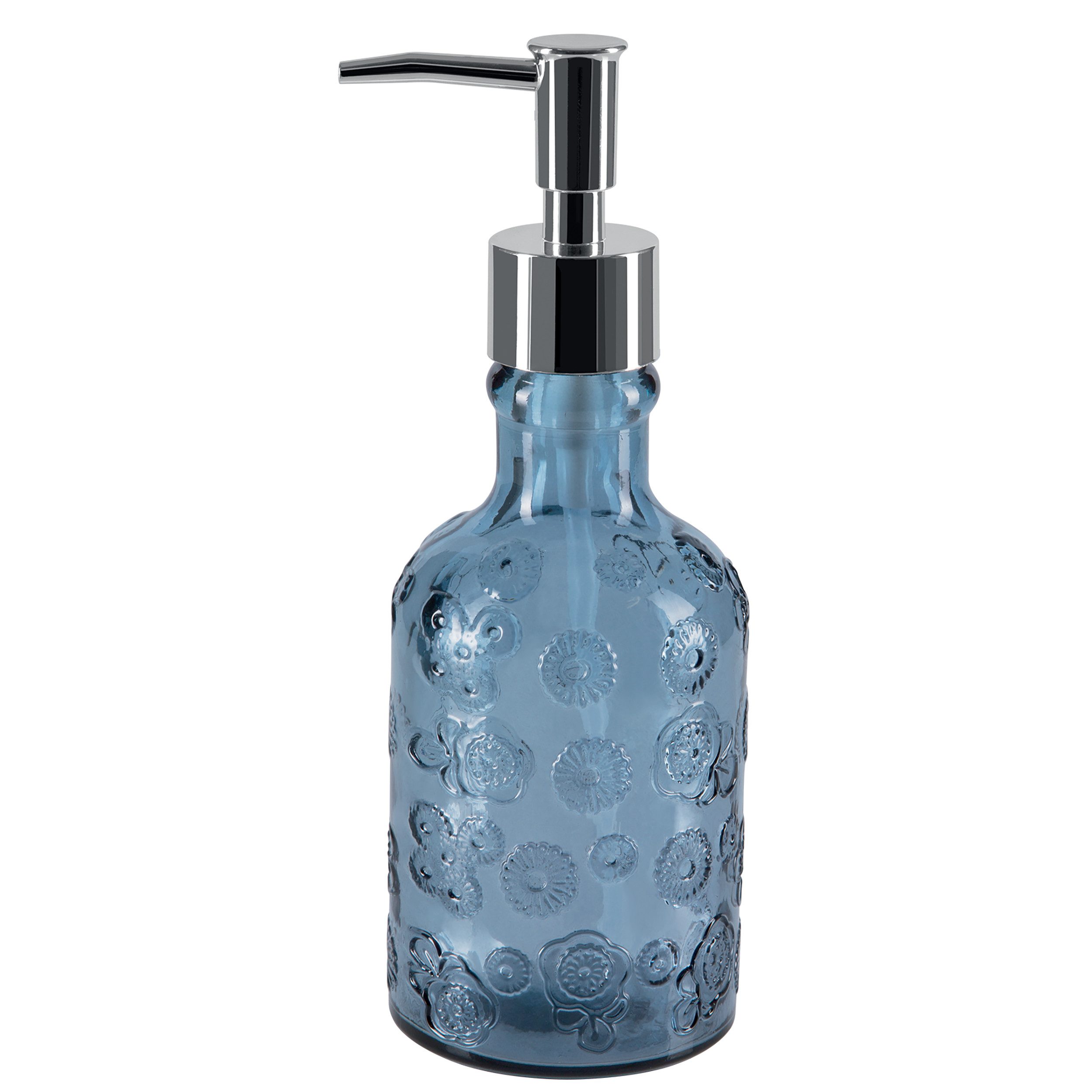 spirella Seifenspender Spirella Seifenspender "Carlita" Glas Flüssigseifen-Spender 300ml Blau