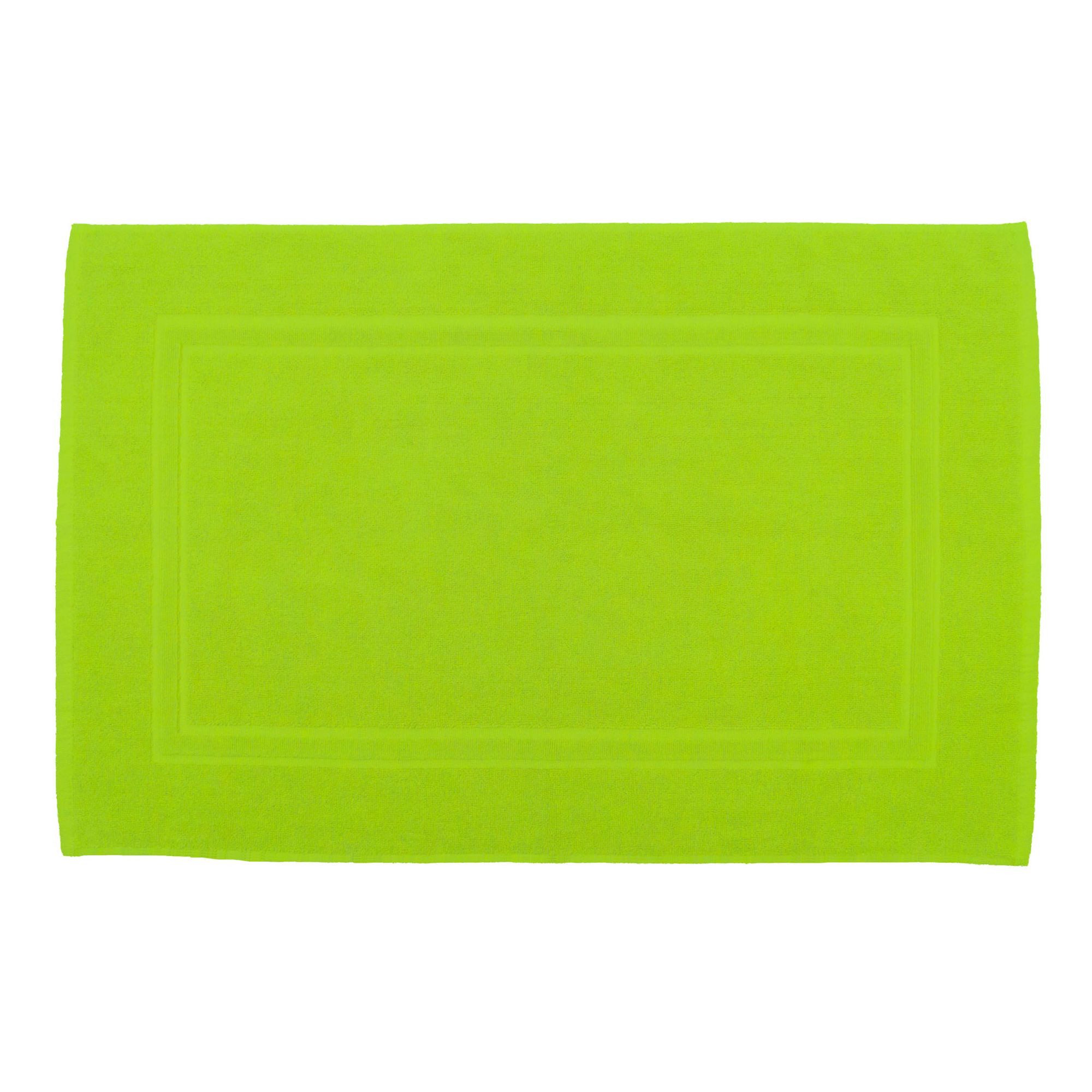 Julie Julsen Badematte 1-Badematte-Apfelgrün-50 x 40 cm, Baumwolle, Doppelrahmen