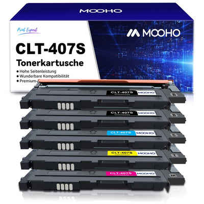 MOOHO Tonerpatrone 5PK CLT-407S für SAMSUNG CLP-320 325 CLX-3185