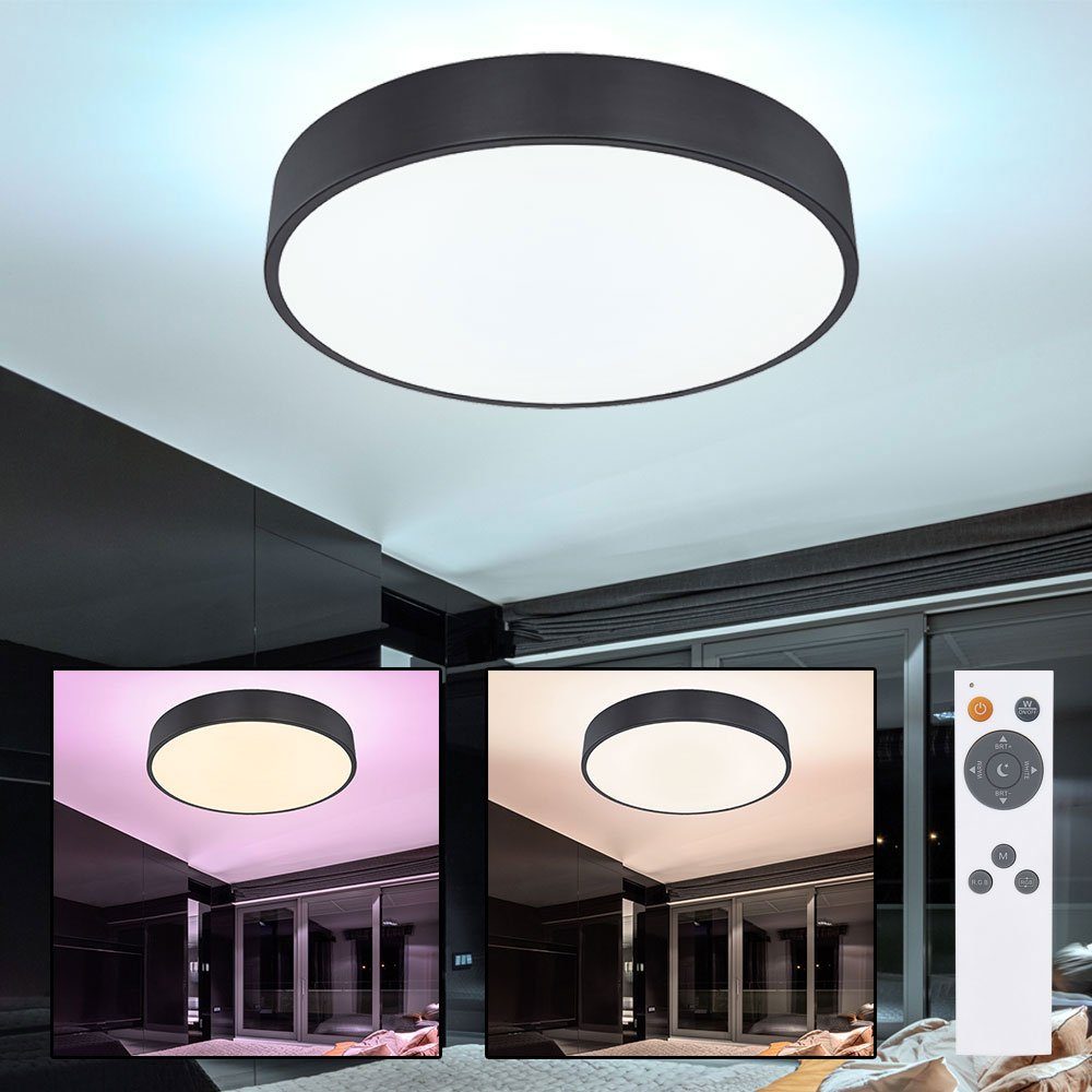Luxus LED RGB Decken Lampe Kugel Chrom Kristalle Fernbedienung Schlaf Ess Zimmer 